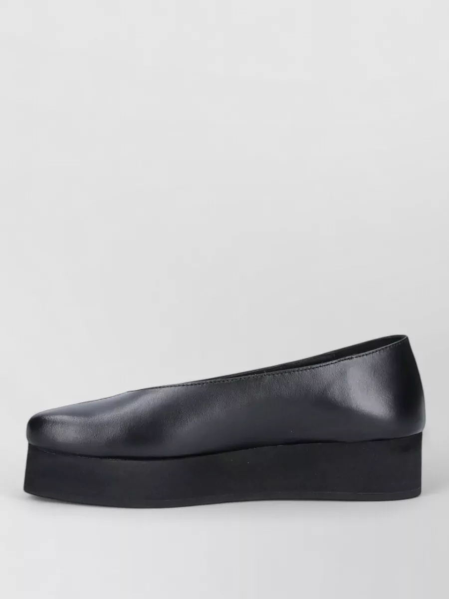 Comme Des Garçons Leather Ballerina Shoes