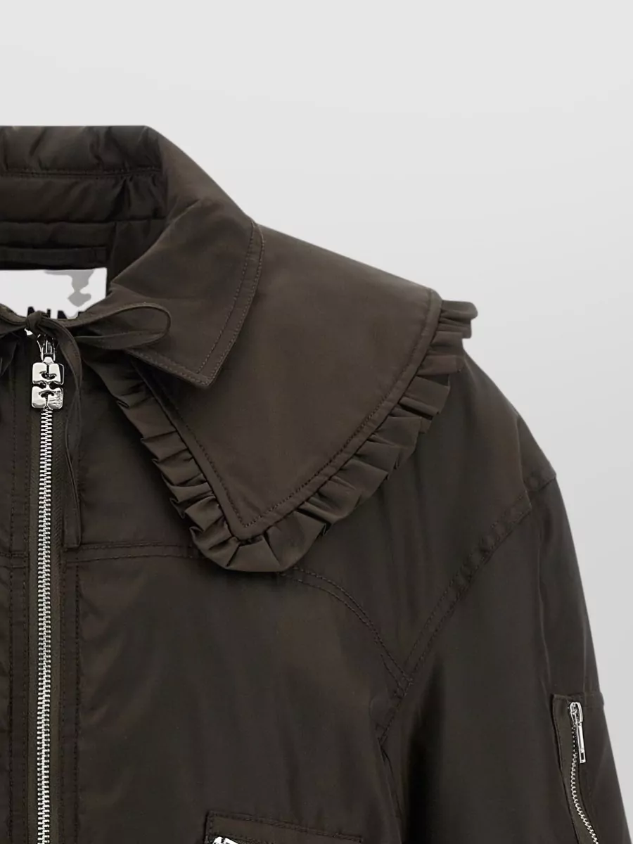 Ganni Nylon Bomber Jacket