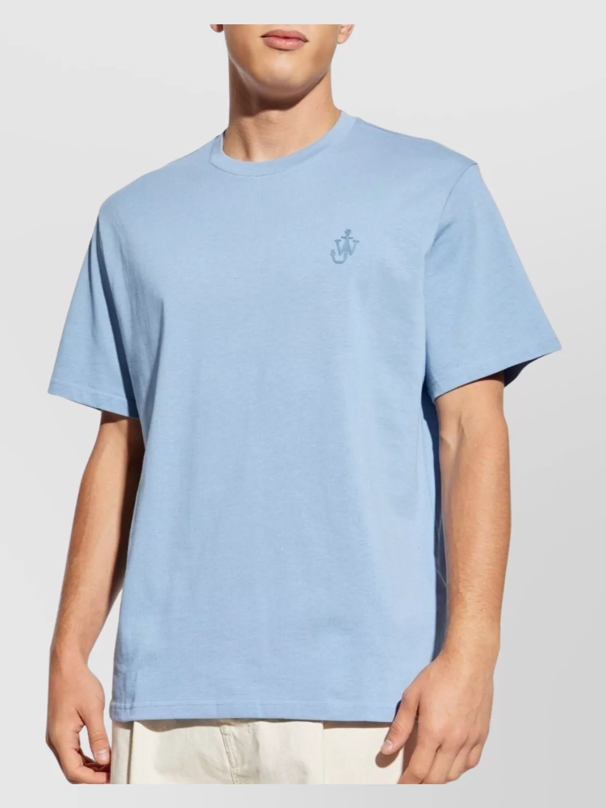 Jw Anderson Logo T-Shirt With Short Sleeves And Crew Neck