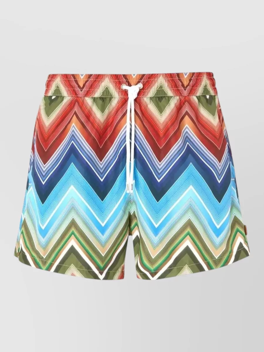 Missoni Printed medium-length swim shorts