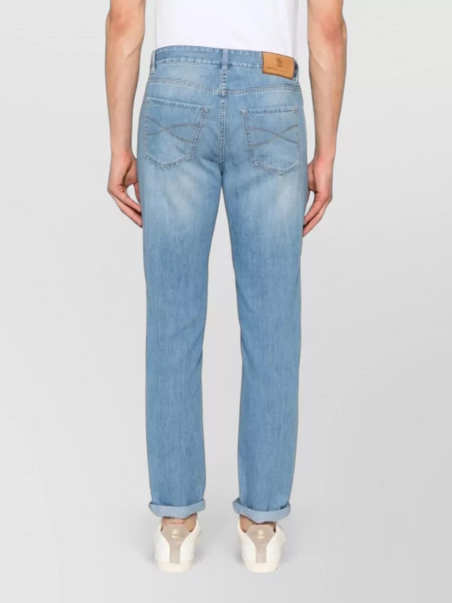 Brunello Cucinelli Distressed Denim Slim-Fit Jeans