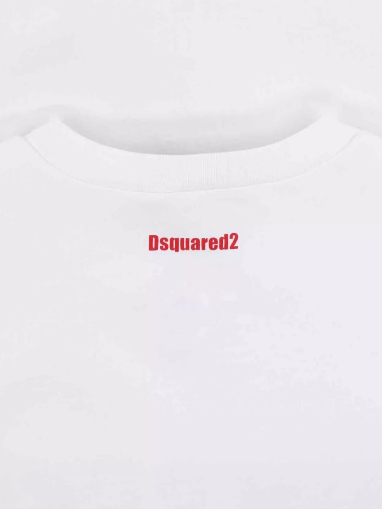 Dsquared2 Crew Neck T-shirt Bold Front Text In White