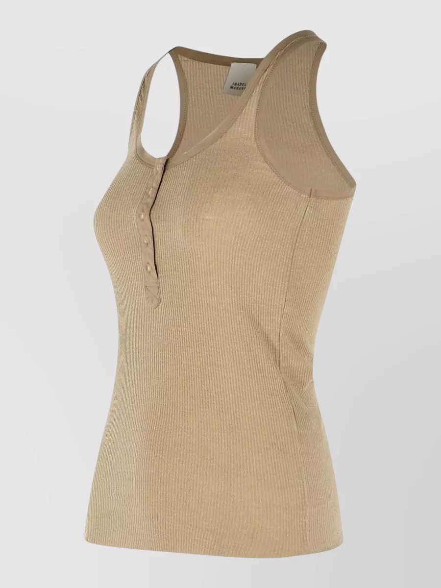 Isabel Marant Silk Ribbed Tank Top