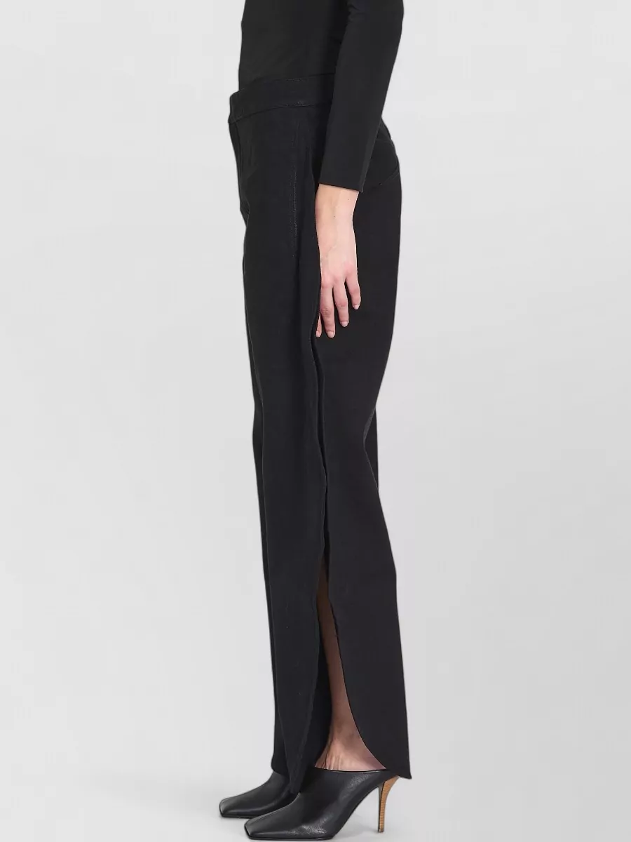 Alaïa Petal Denim High Waist Wide Leg Trousers
