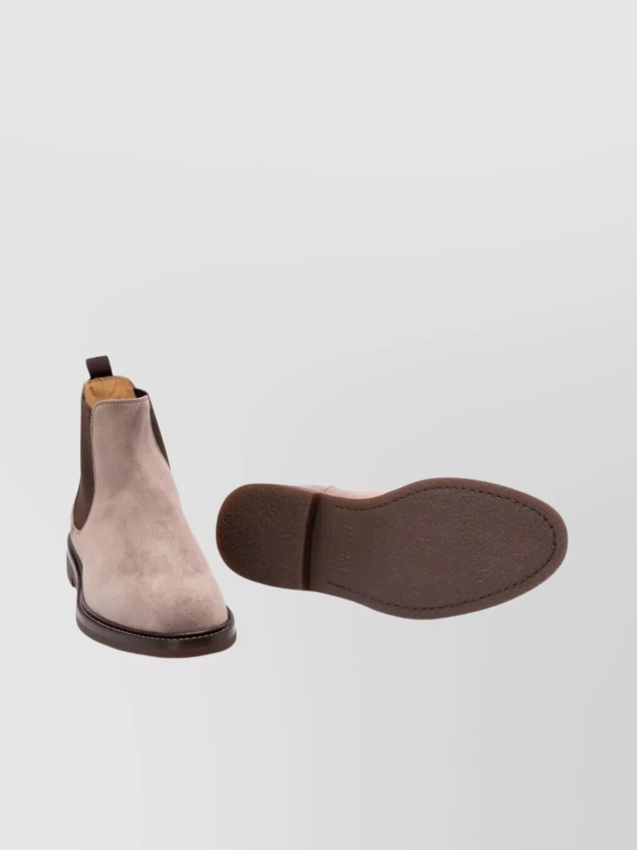 Brunello Cucinelli Suede Ankle Boots Elastic Panels
