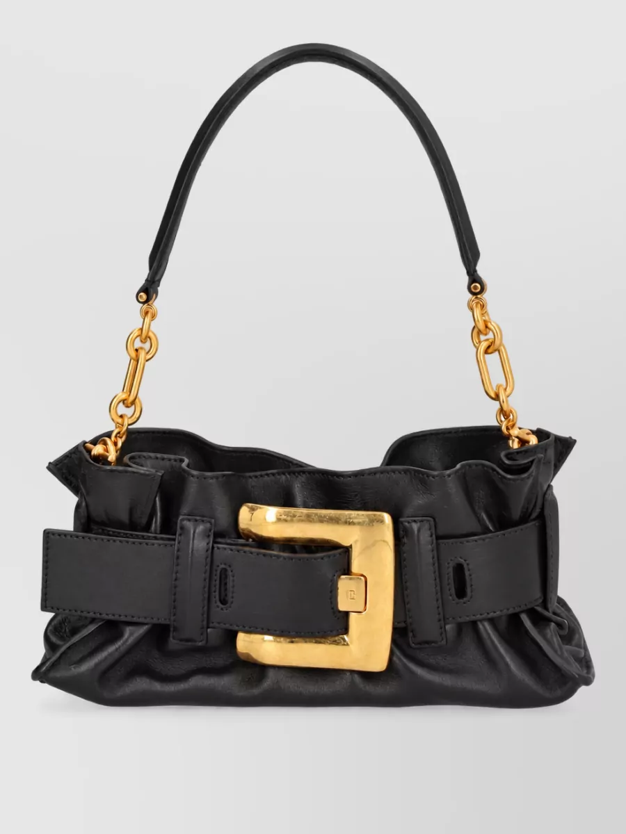 Balmain Anthem Mini Leather Clutch Bag