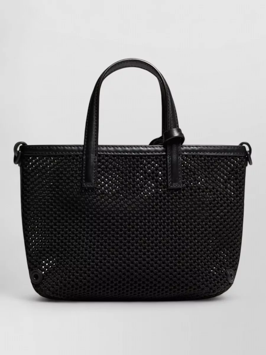 Moncler Mesh Leather Tote Bag Shoulder Strap