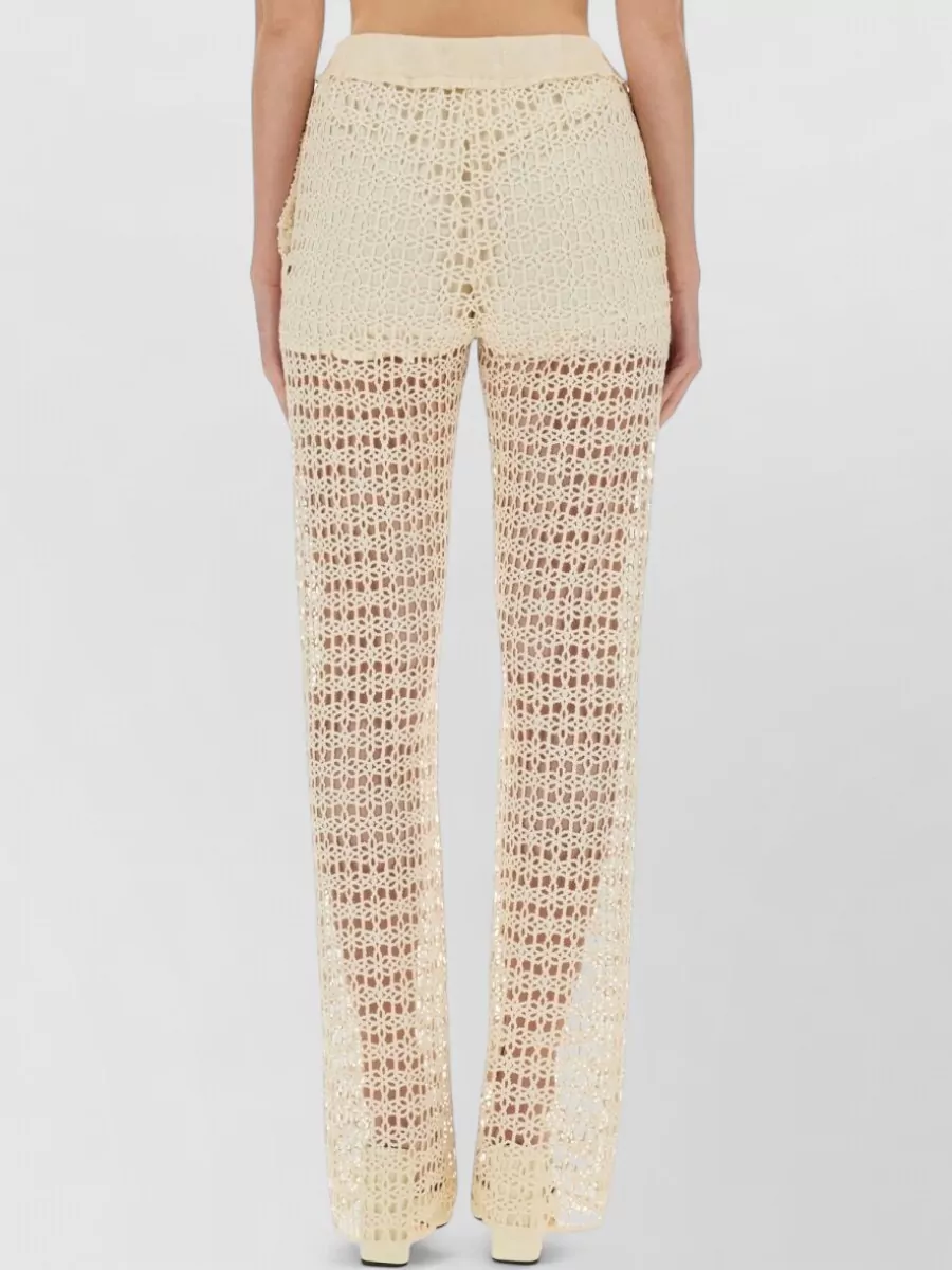 Alysi Macramé Wide-Leg Trousers