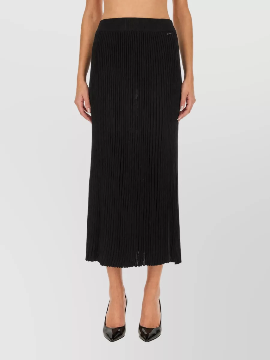 Kiton Pleated Skirt In Black