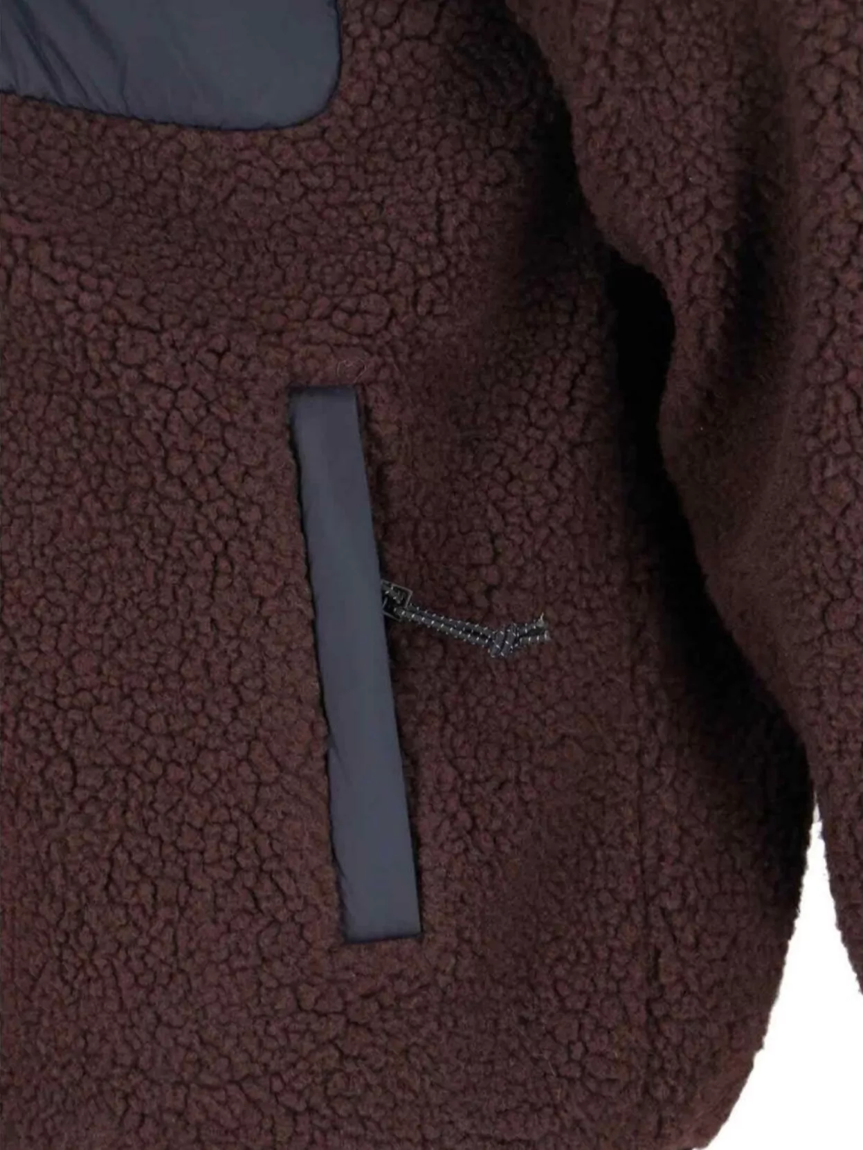 Carhartt Fleece Jacket With High Collar And Pockets In Brown