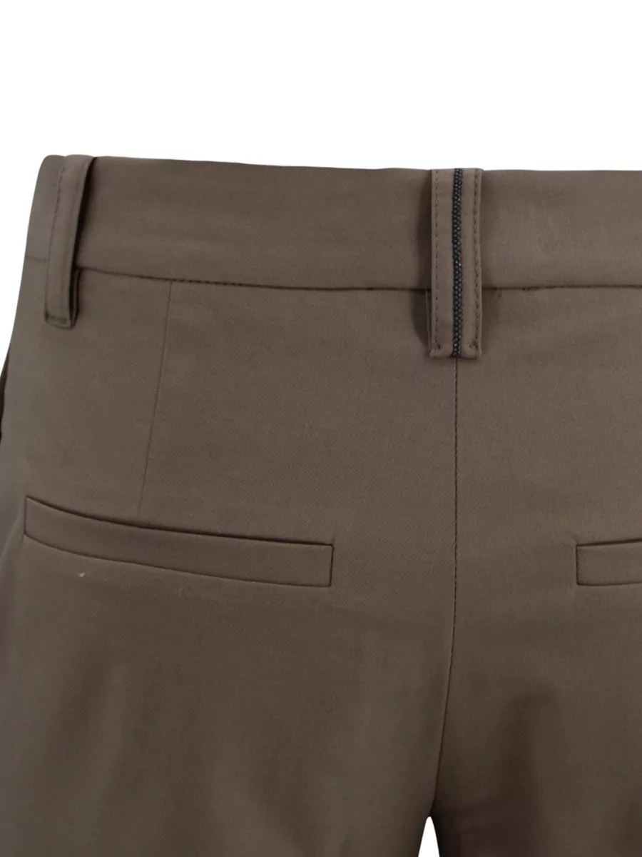 Brunello Cucinelli Mid-Rise Cropped Tailored Trousers