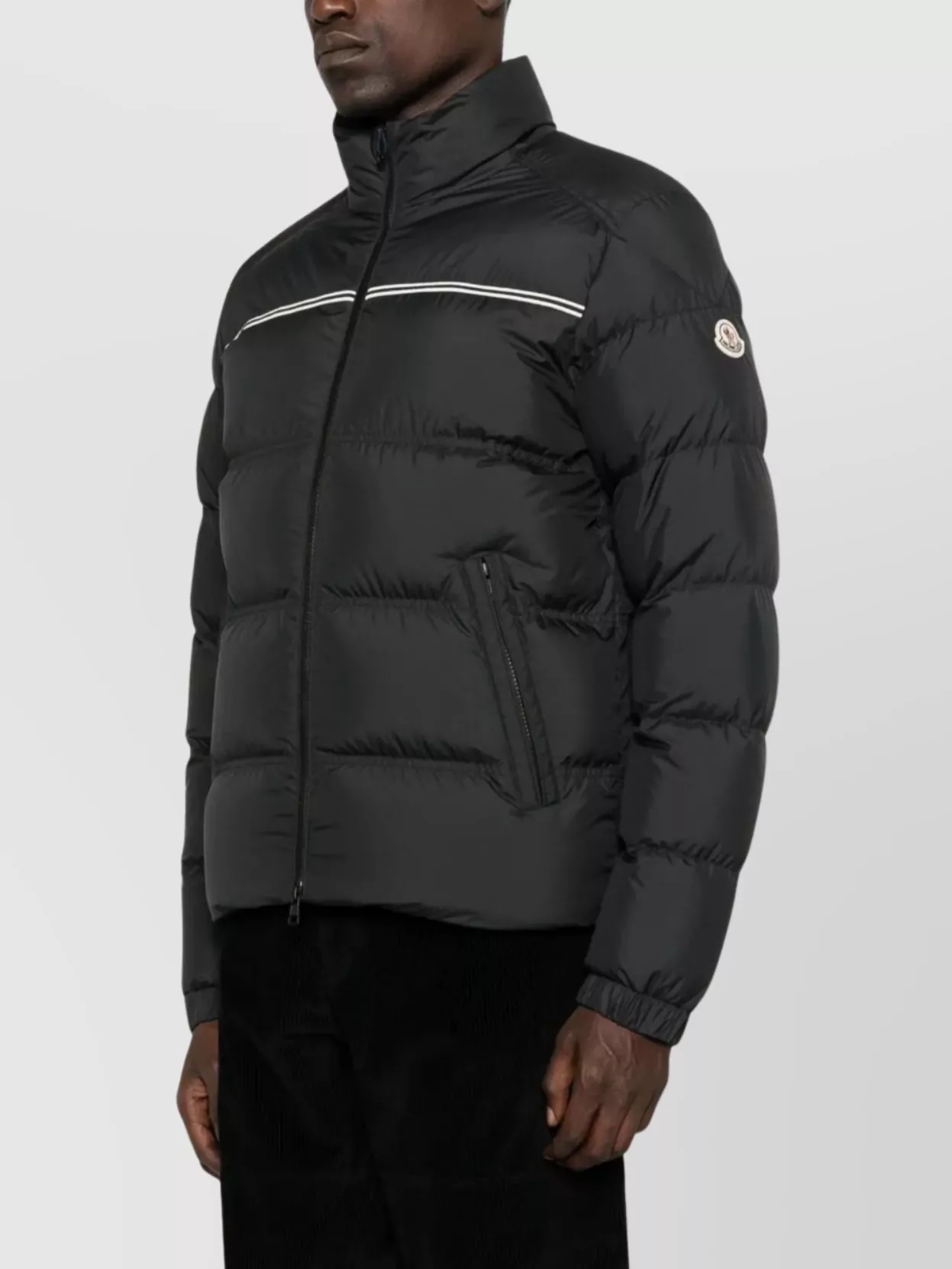 Moncler High Collar Puffer Jacket Pockets