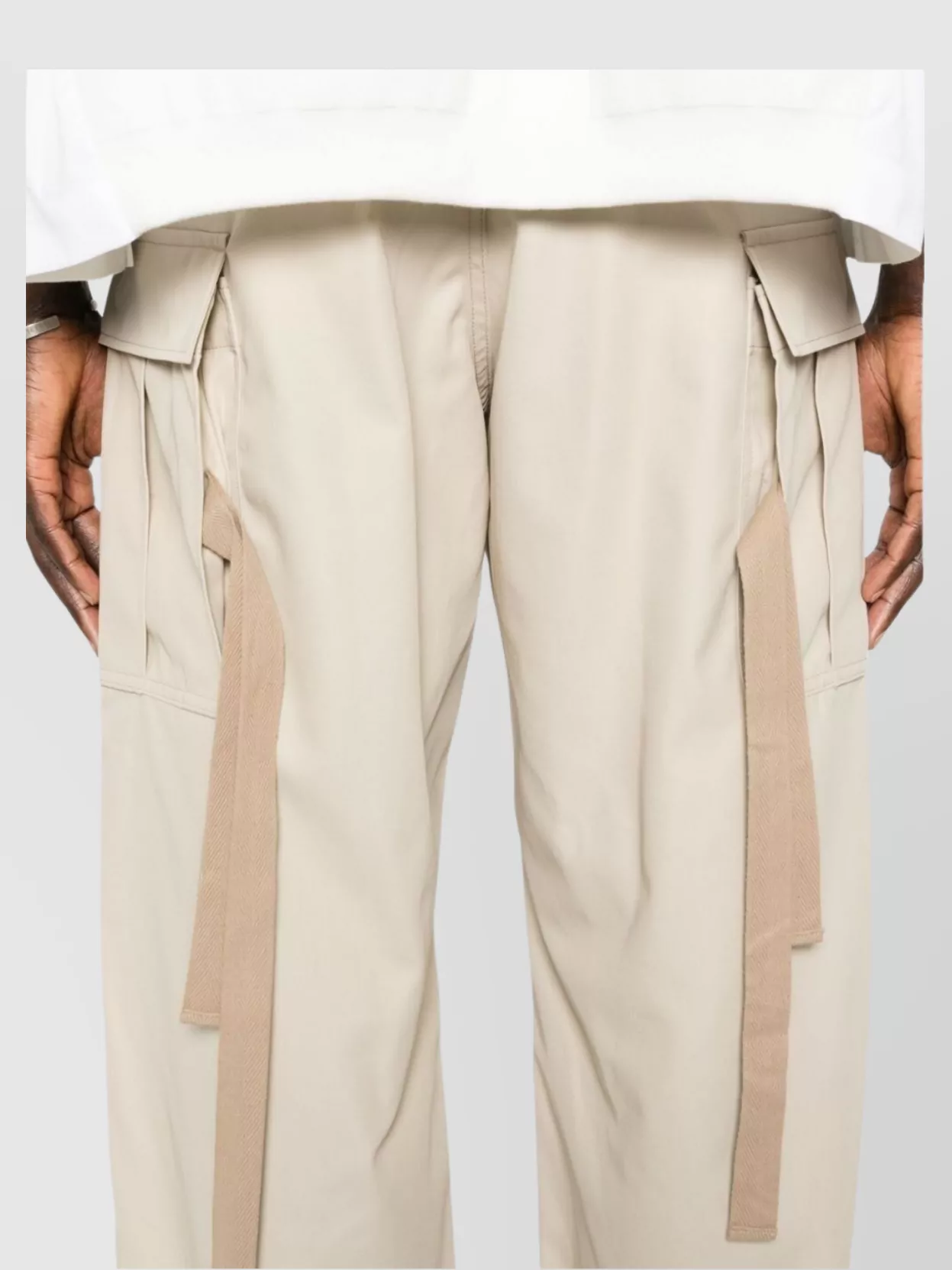 Sacai Straight Leg Cargo Trousers With Adjustable Straps