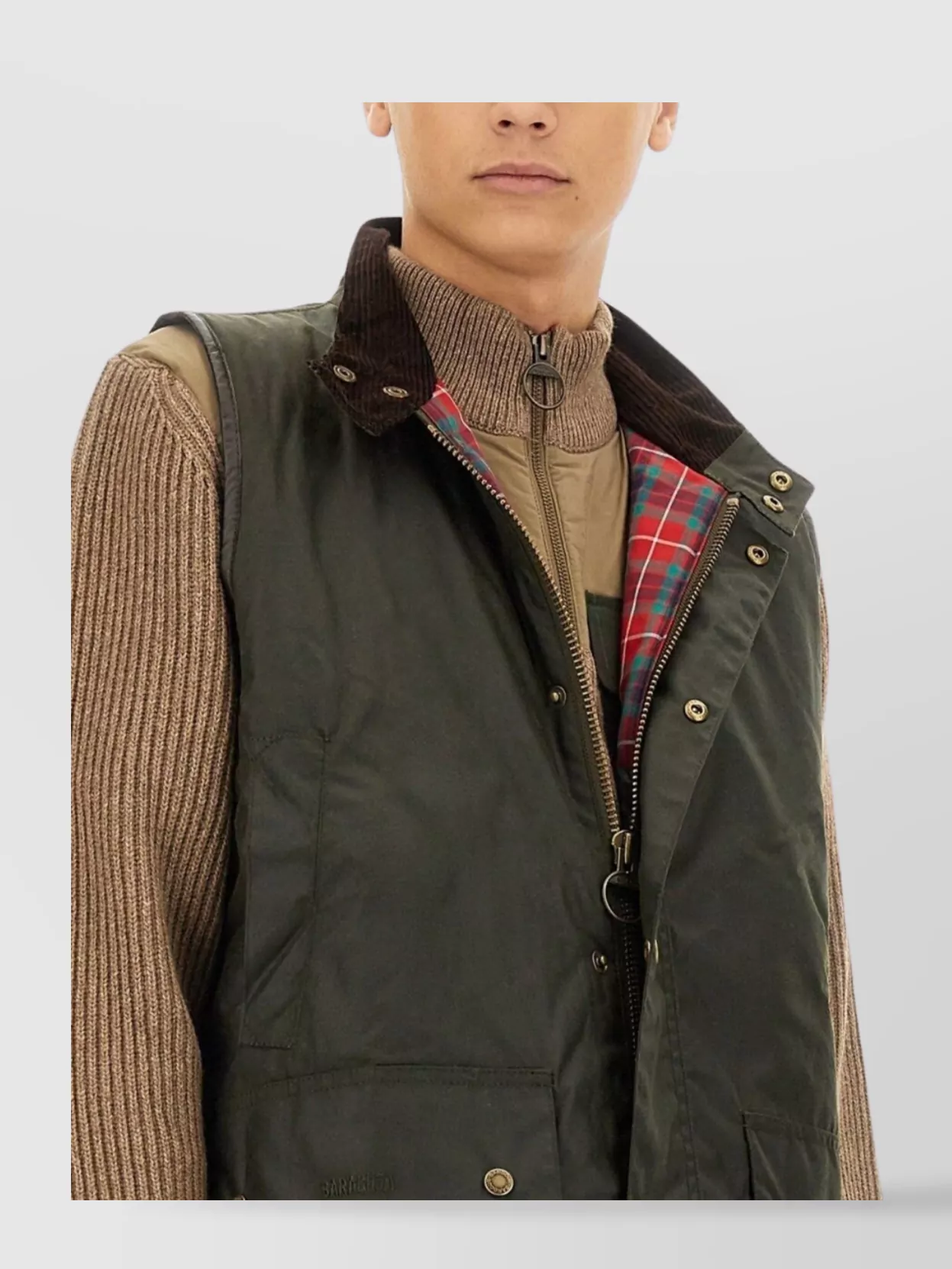 BARBOUR LOGO SLEEVELESS VESTS POCKETS