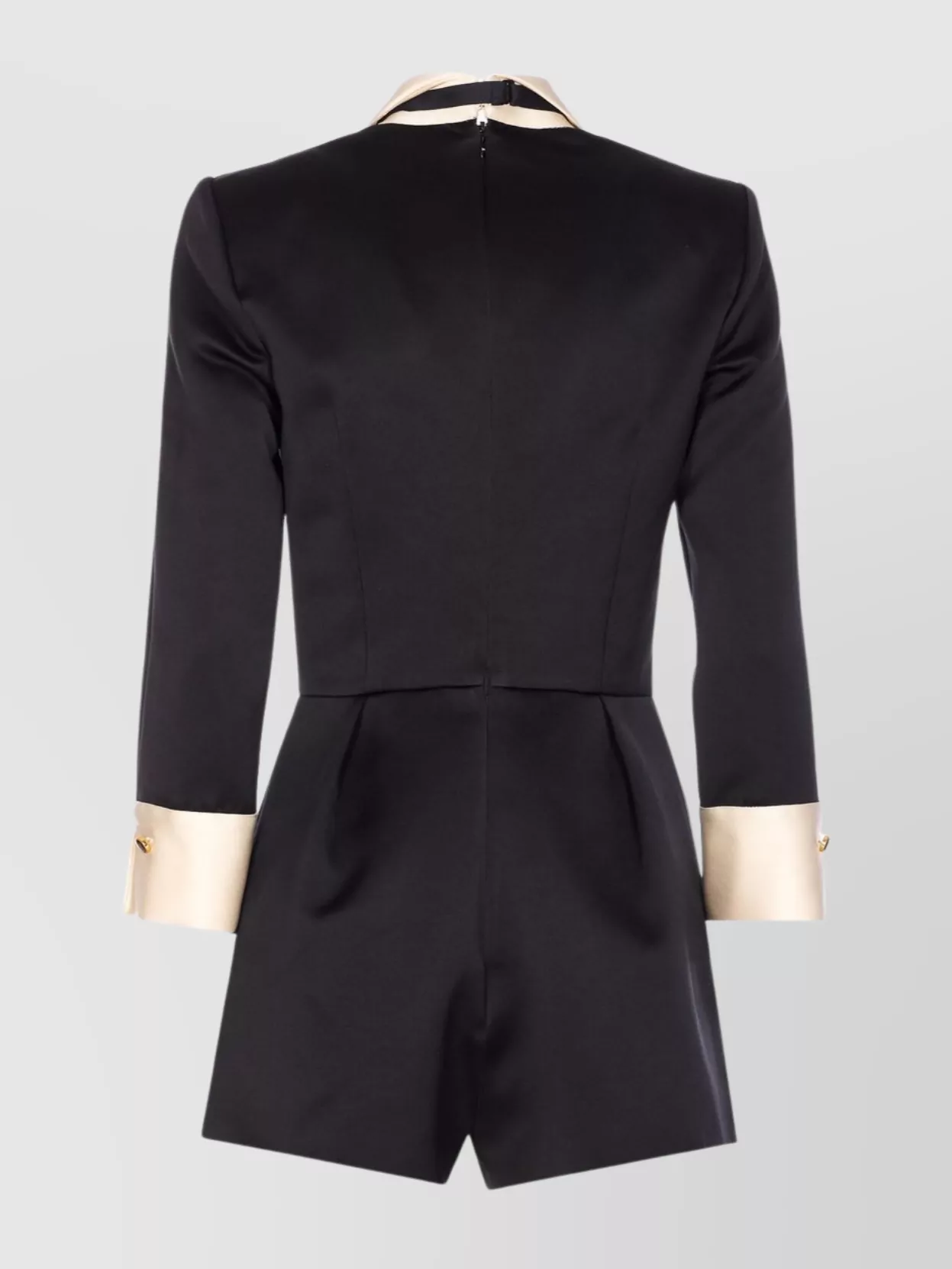 Elisabetta Franchi Suit With Contrasting Collar And Long Sleeves In Black