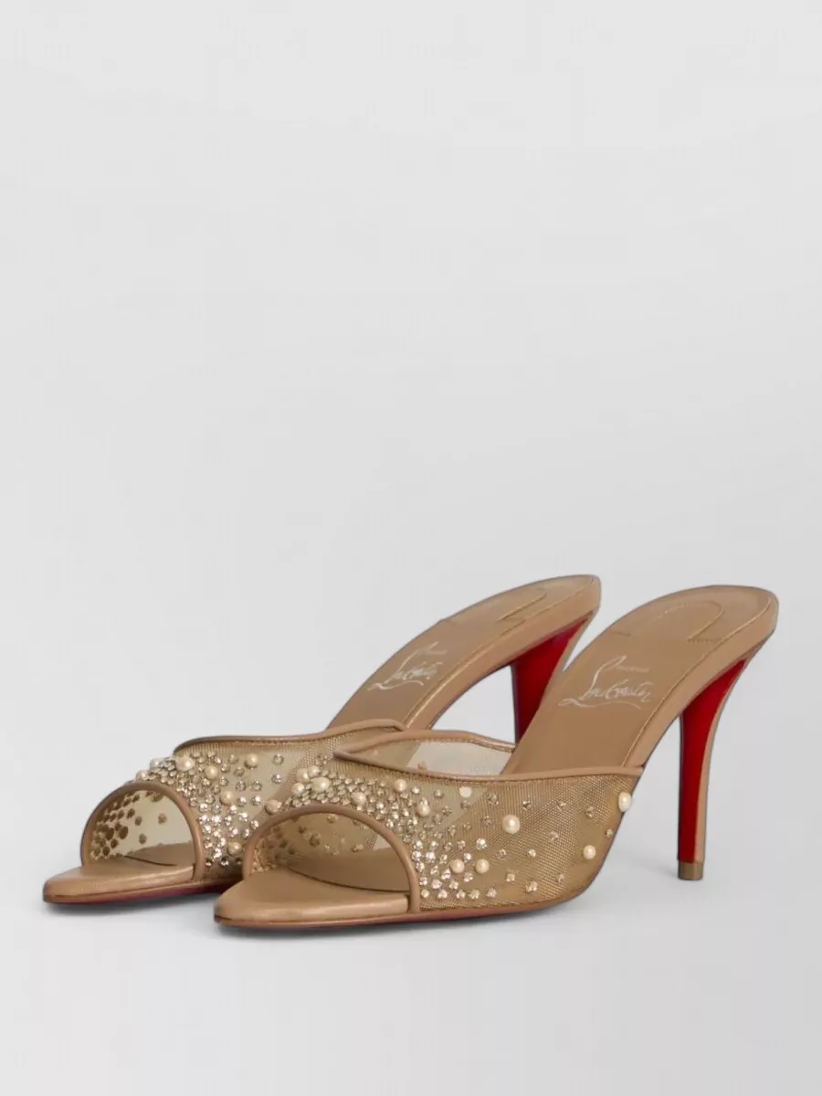 Christian Louboutin Strass Embellished Mules