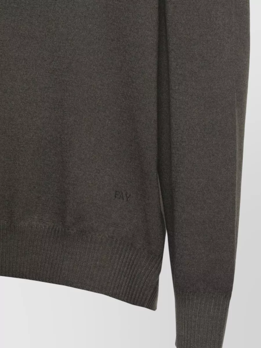 Fay Wool Crew Neck Sweater Long Sleeves