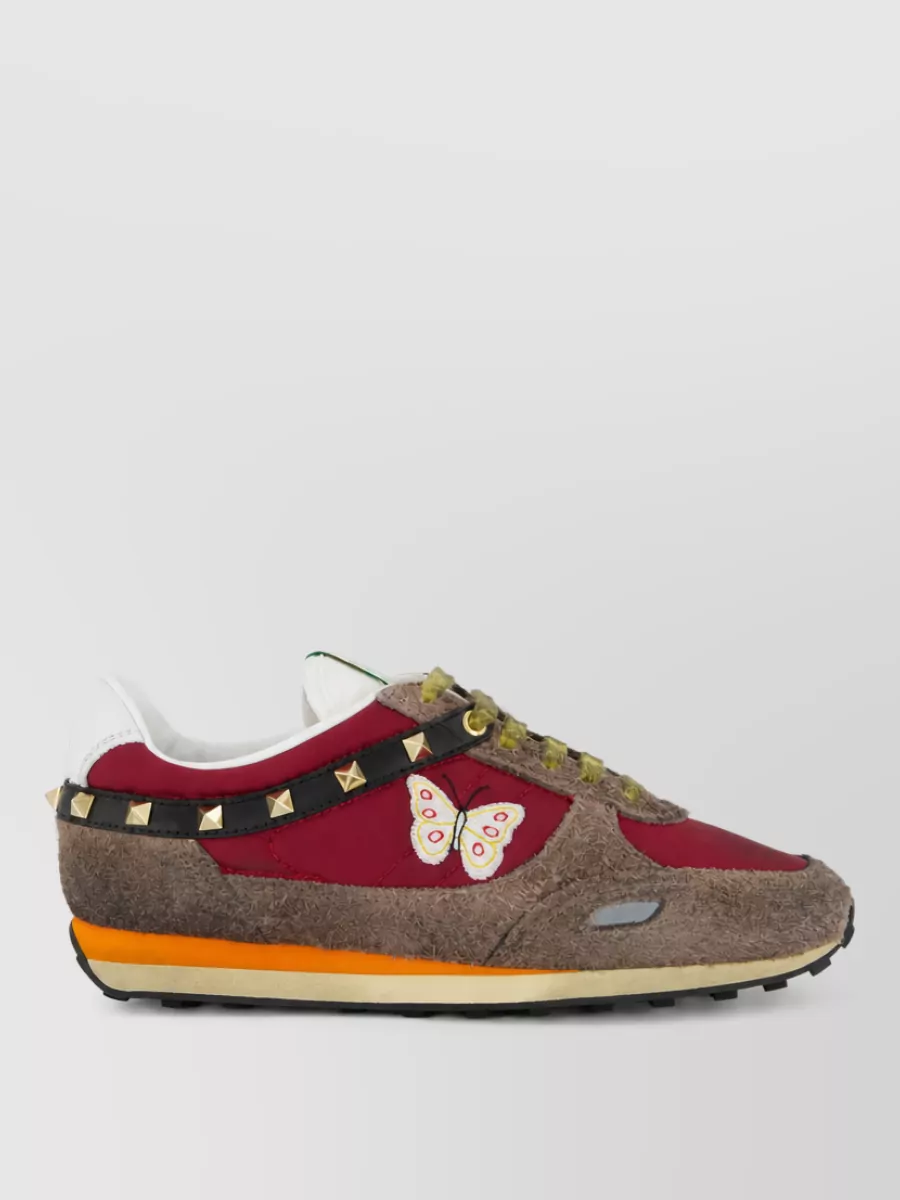 Valentino Garavani suede and nylon low-top sneakers