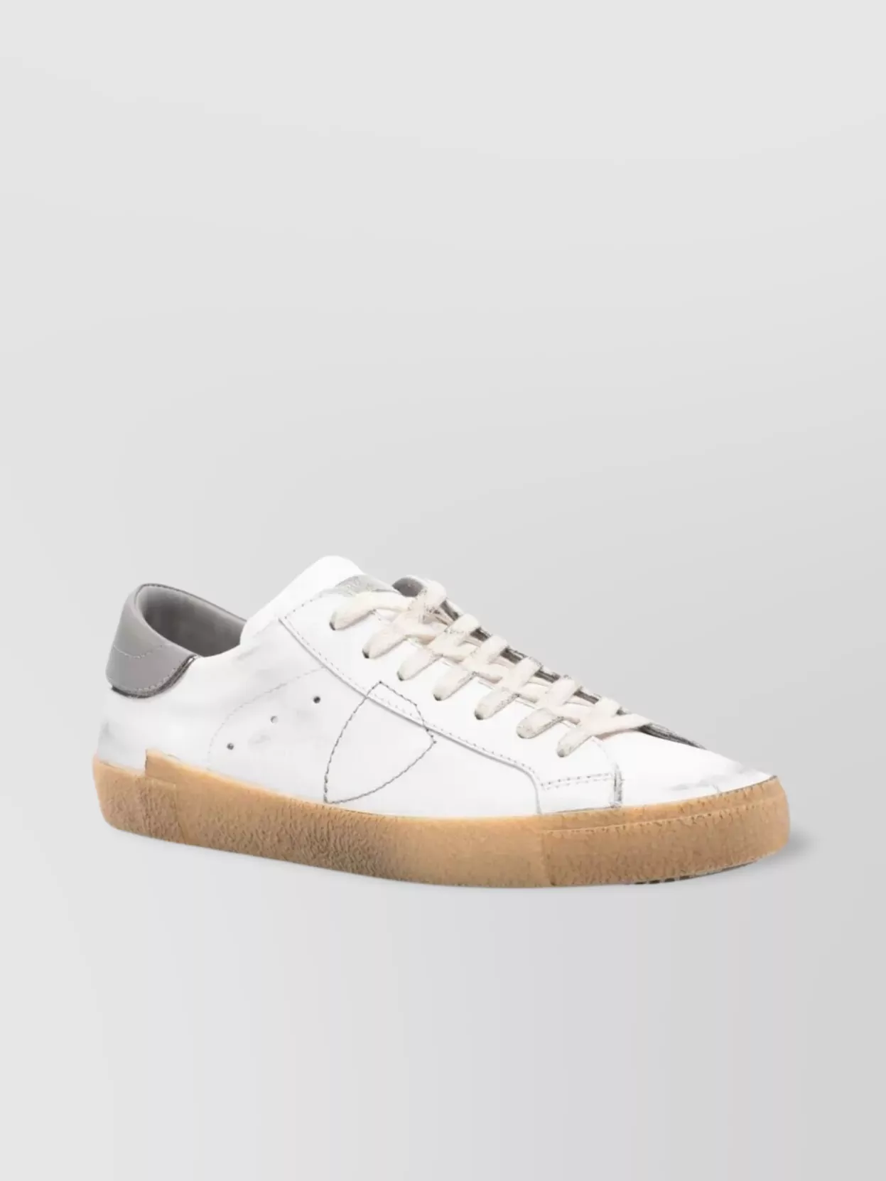 Philippe Model Low Top Sneakers With Perforated Round Toe