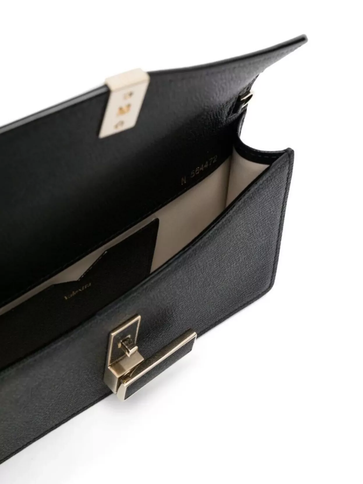Valextra Iside Chain Strap Rectangular Textured Clutch Bag