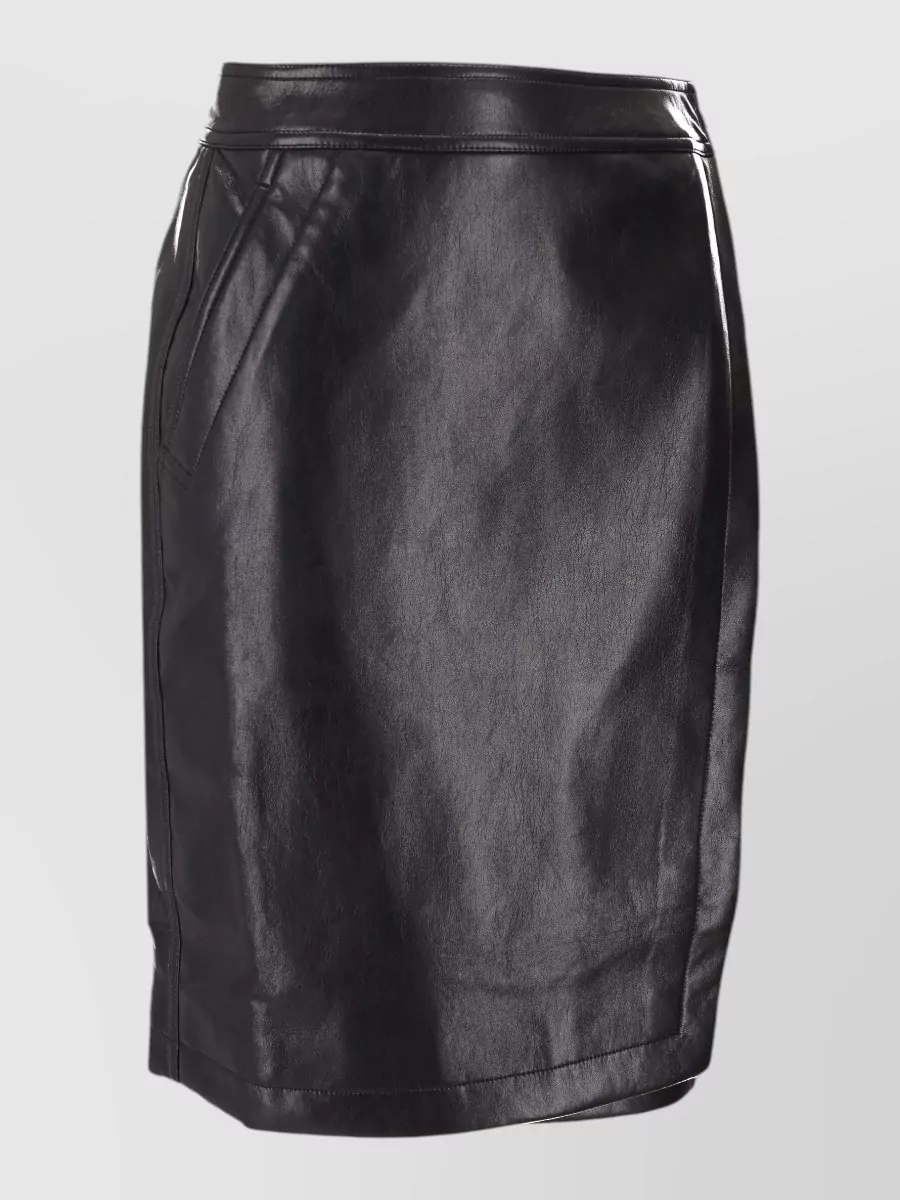 Anine Bing Recycled Leather Wrap Skirt
