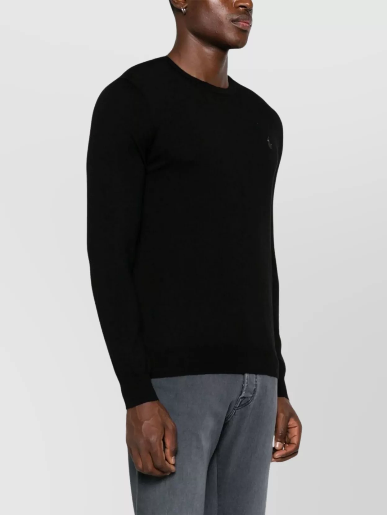 Ralph Lauren Ribbed Knit Crewneck Sweater With Long Sleeves