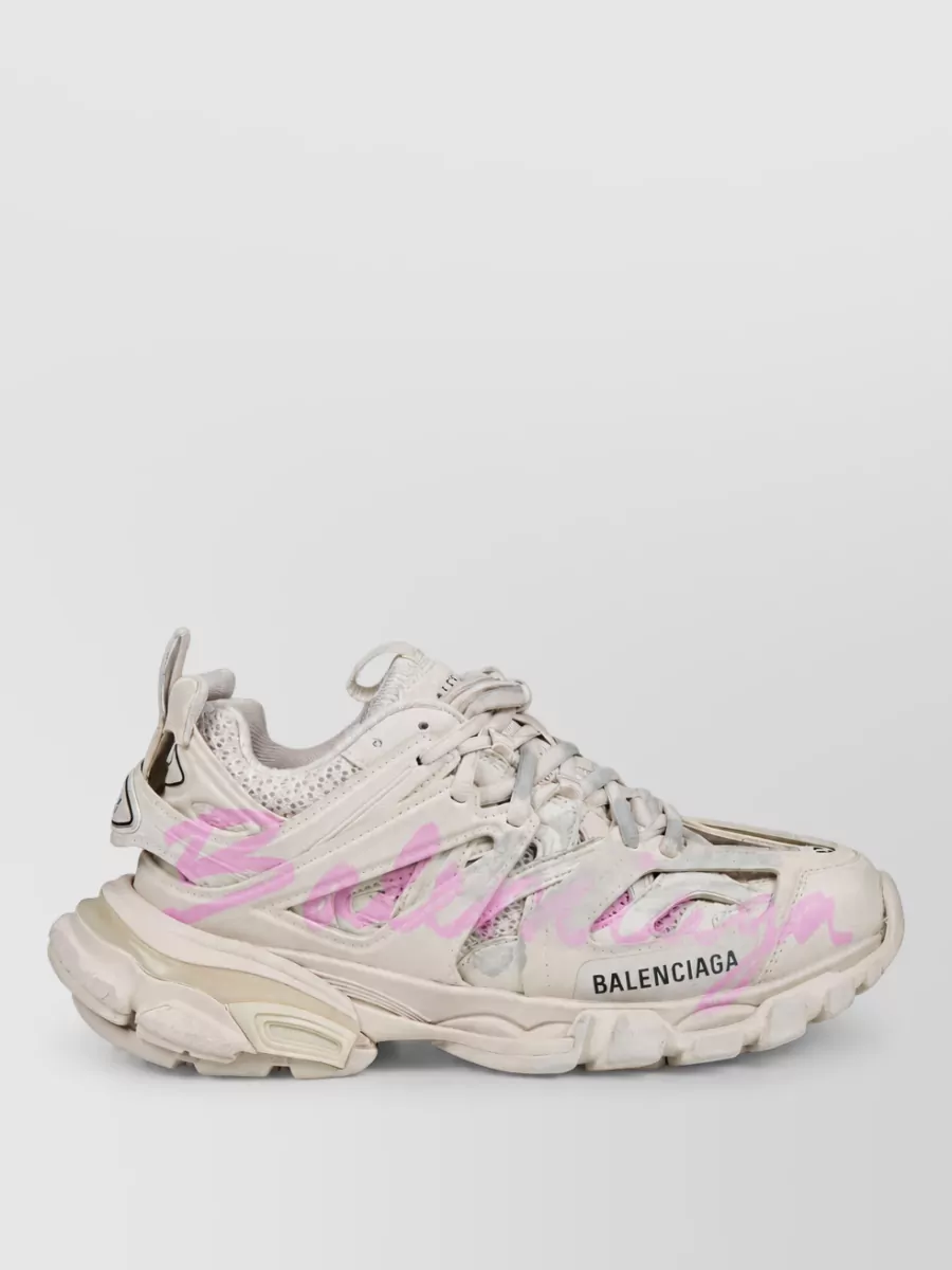Balenciaga Track Signature Mesh Contrast Detail Sneaker