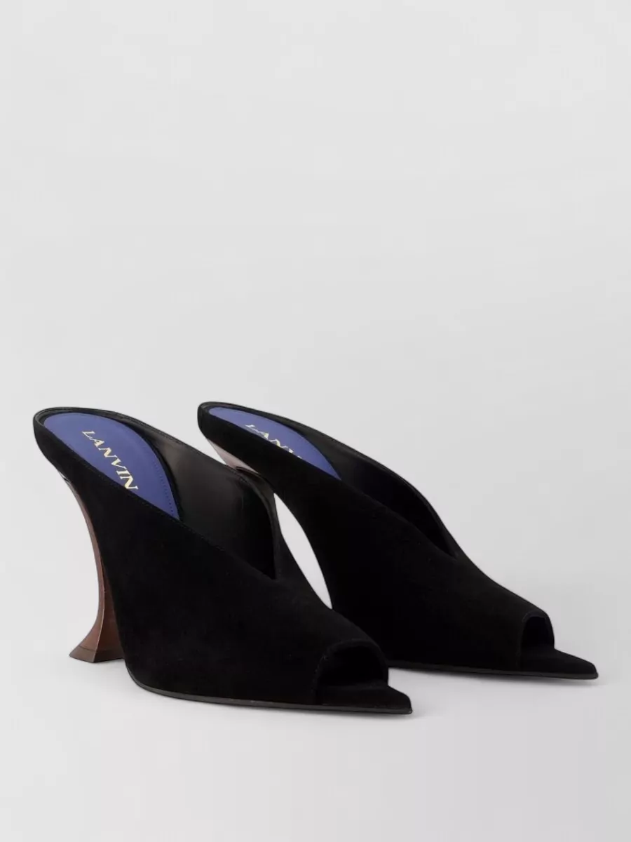 Lanvin leather high-heel mules