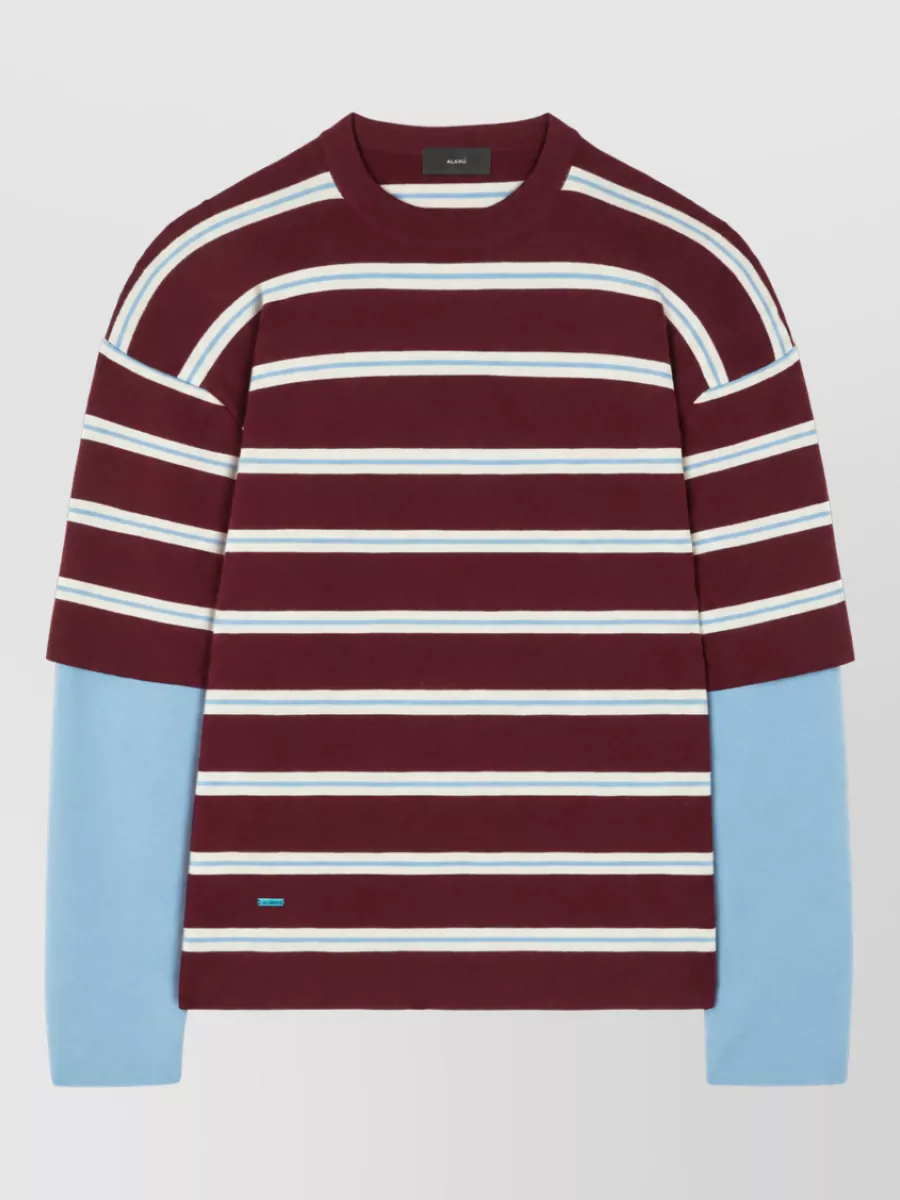 Alanui wool long-sleeve polo knit top