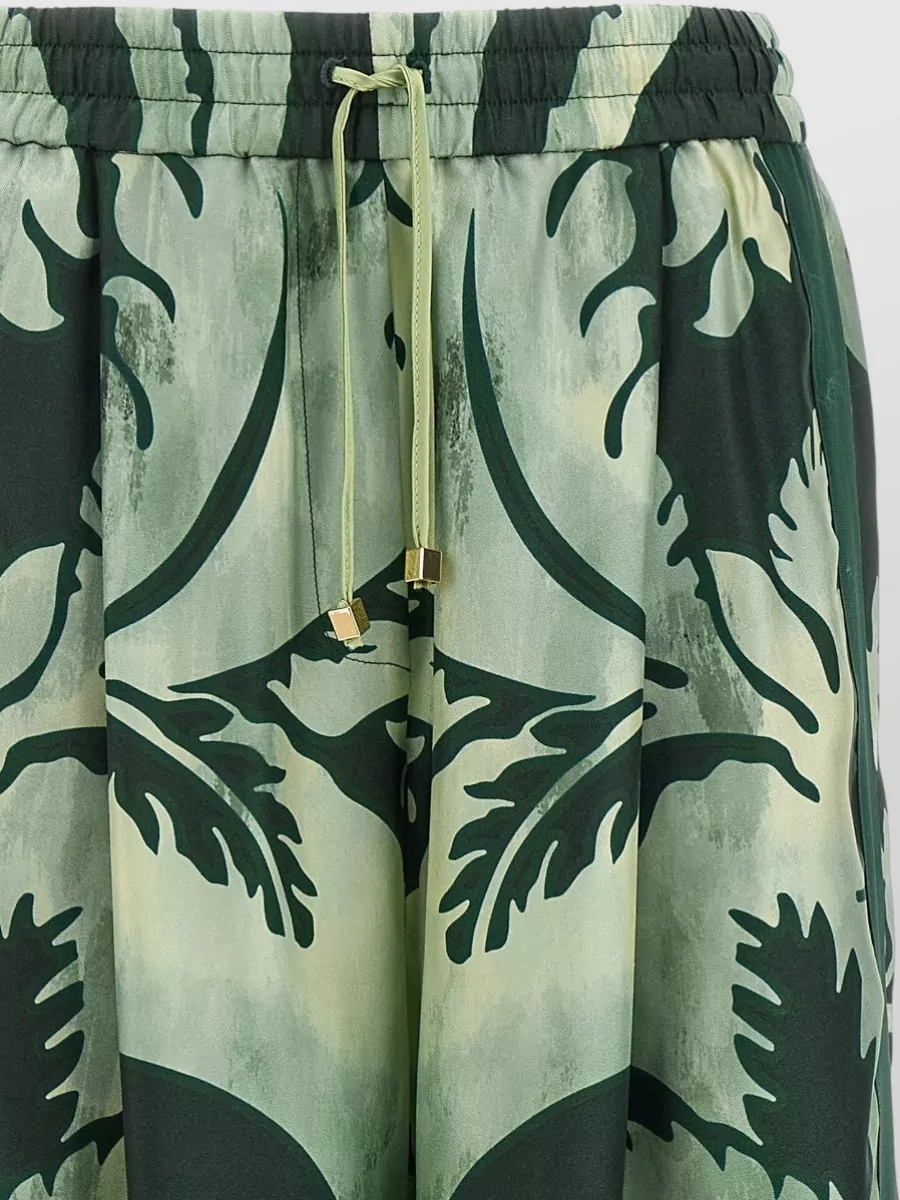 F.r.s For Restless Sleepers Silk Floral-Print Wide-Leg Trousers