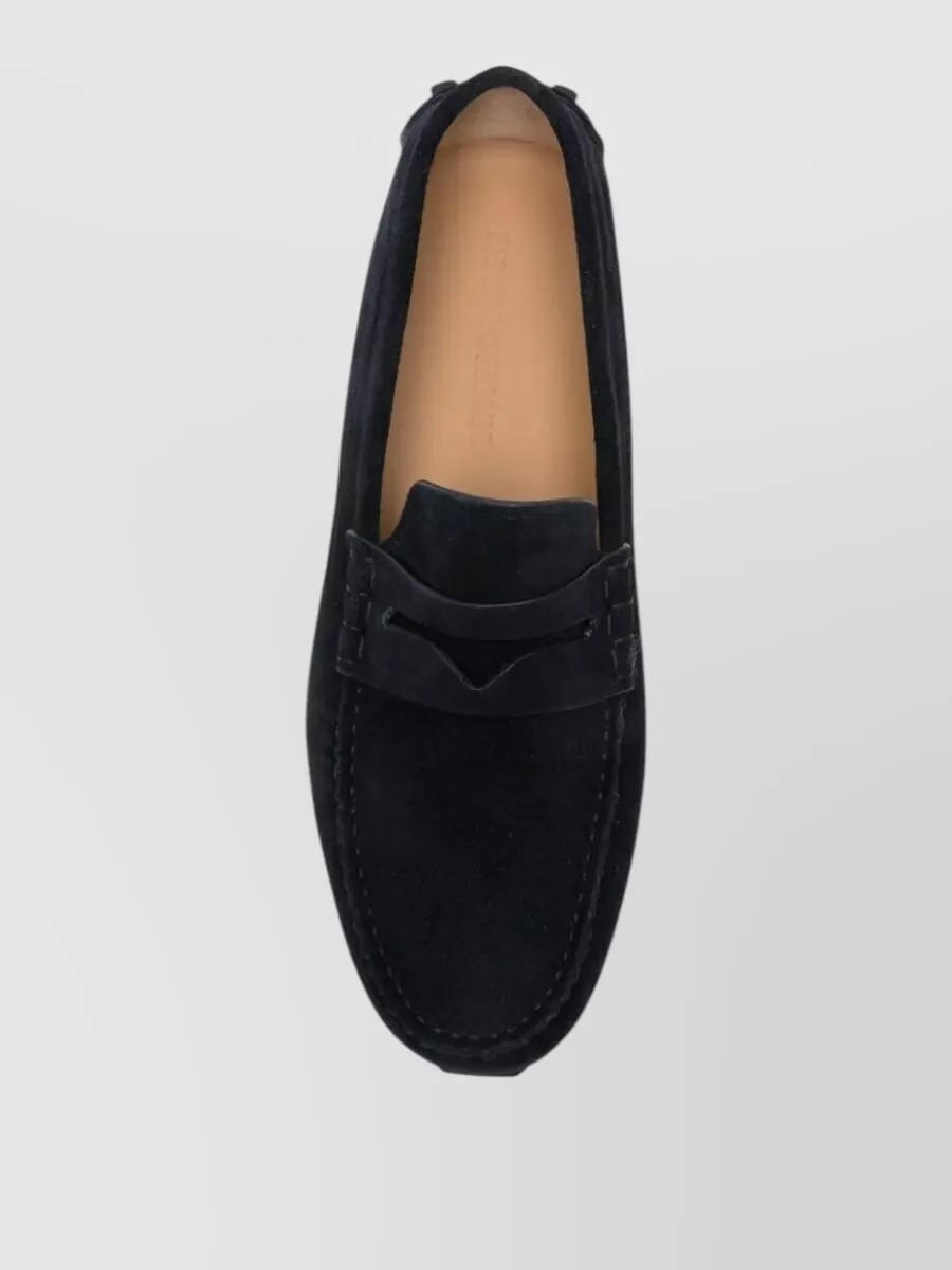Emporio Armani Suede Leather Driver Loafers