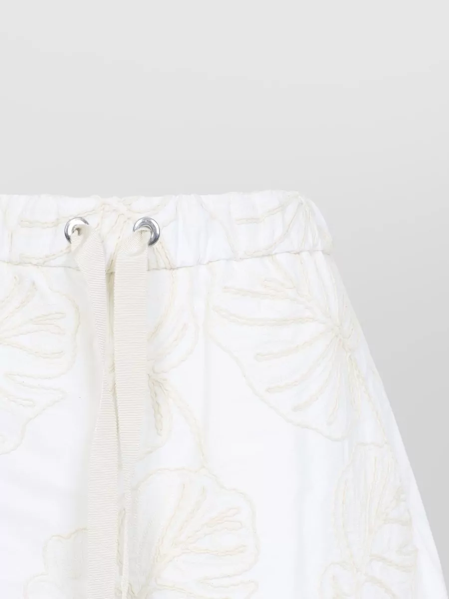 Moncler Embroidered Knee-Length Shorts