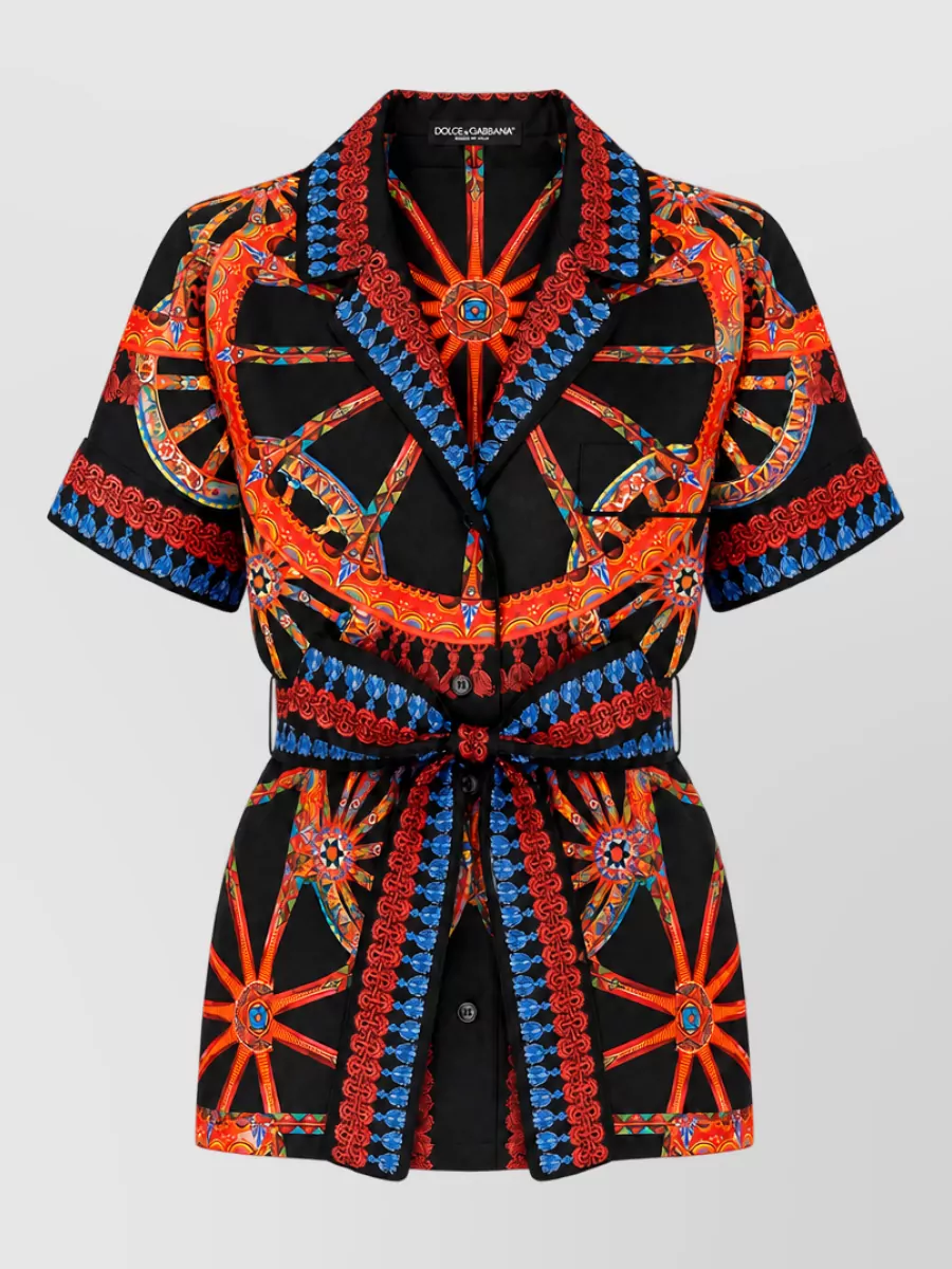 Dolce&Gabbana silk printed fitted jacket