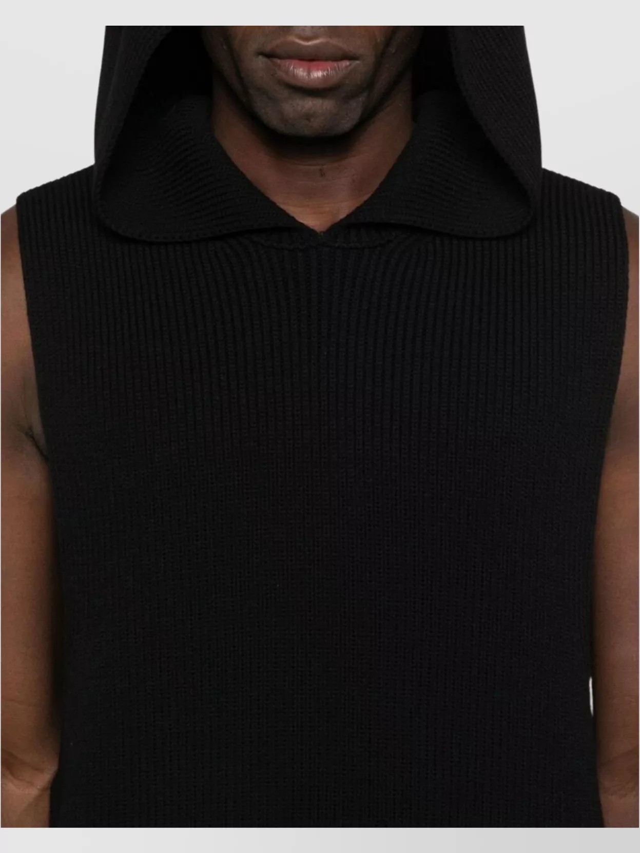 Rick Owens Sleeveless Wool Tank Hood
