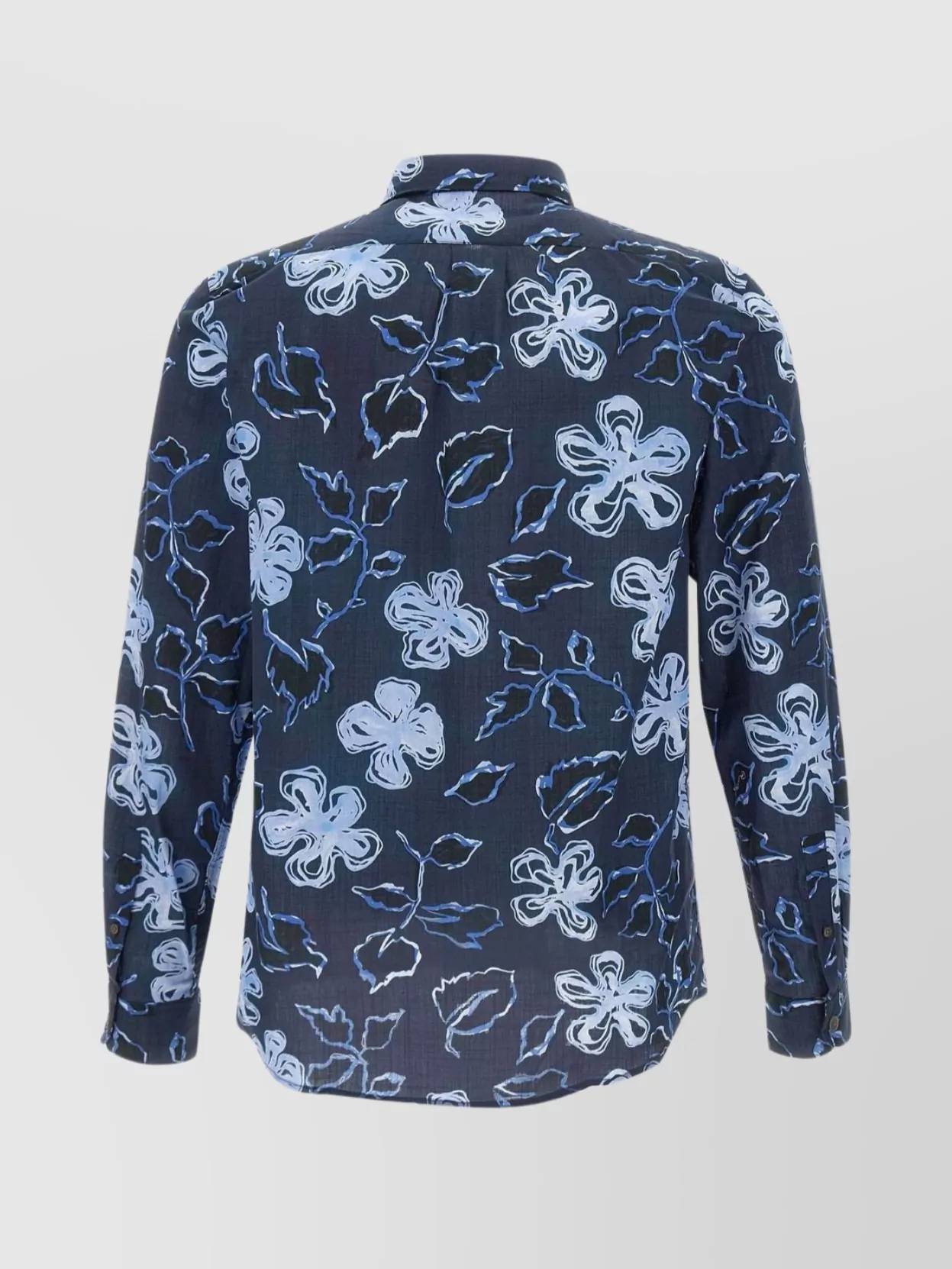 Shop Paul Smith Yukka Print Cotton Shirt With Rounded Hem