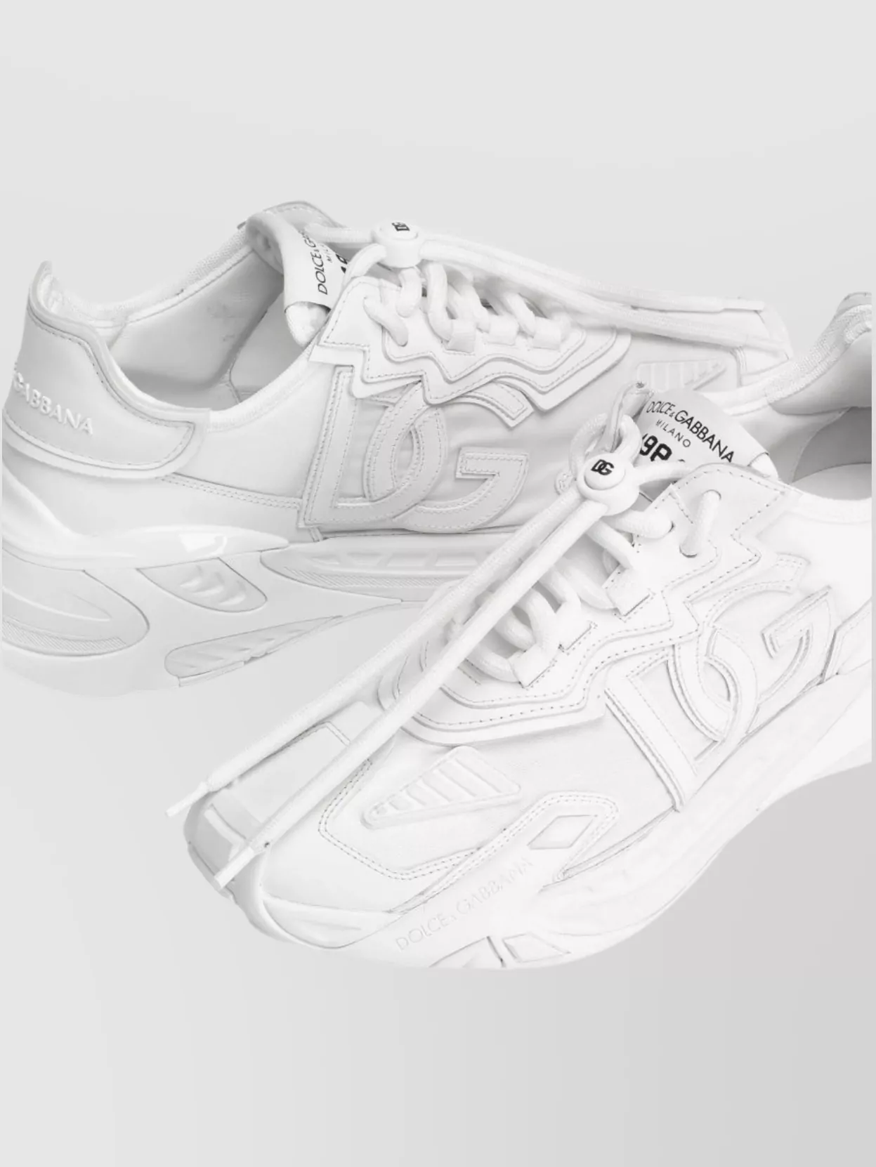 Dolce&Gabbana Fabric And Leather Sneakers With Chunky Sole