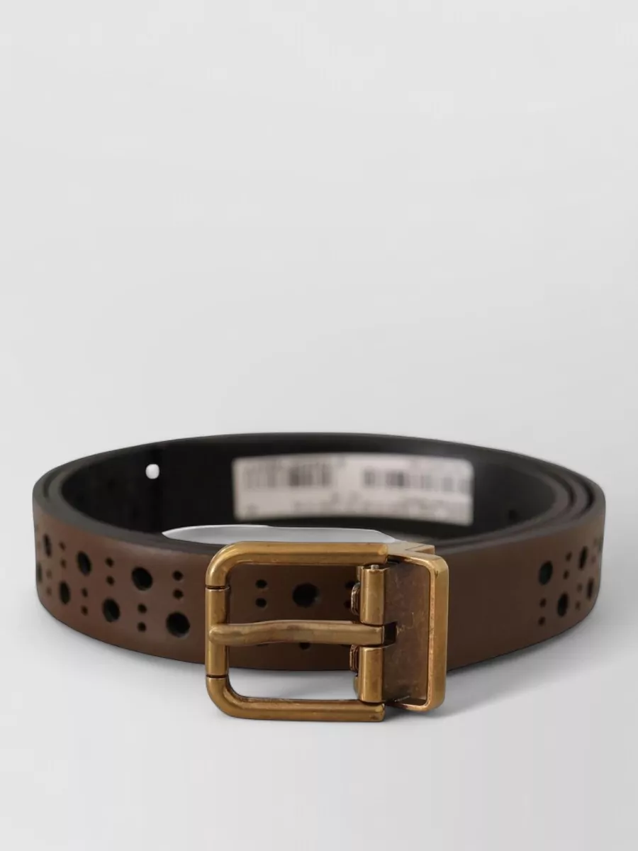 Dolce&Gabbana leather perforated belt