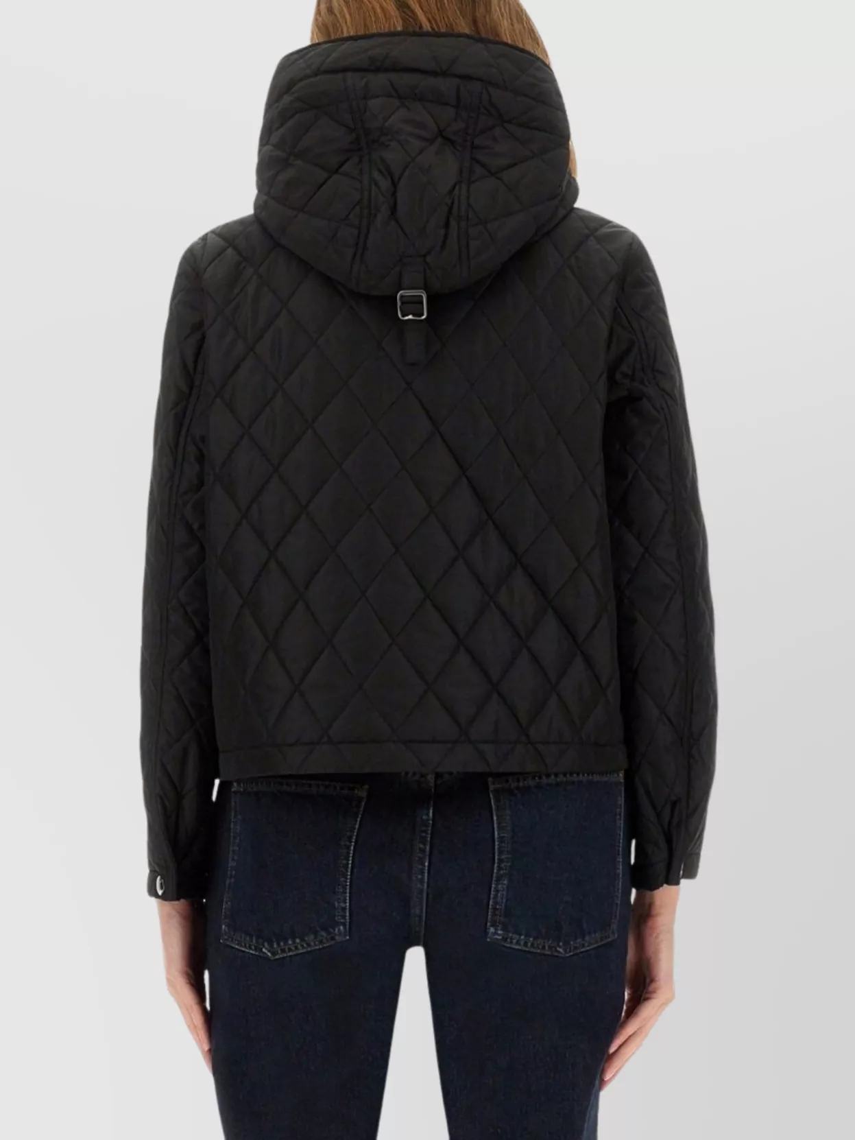 Burberry Quilted Hooded Jacket Front Pockets