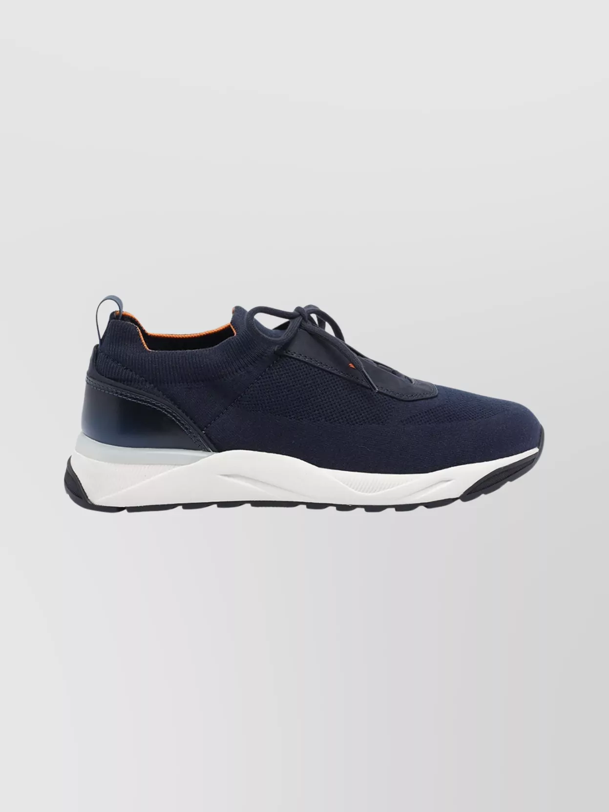 Santoni Flin Sneakers With Contrast Sole And Pull Tab