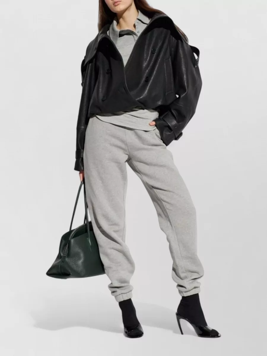 The Attico Long Sleeve Polo Shirt With Curved Hem