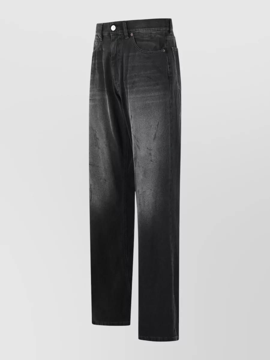 Mm6 Maison Margiela Cotton Jeans Straight Leg Belt Loops