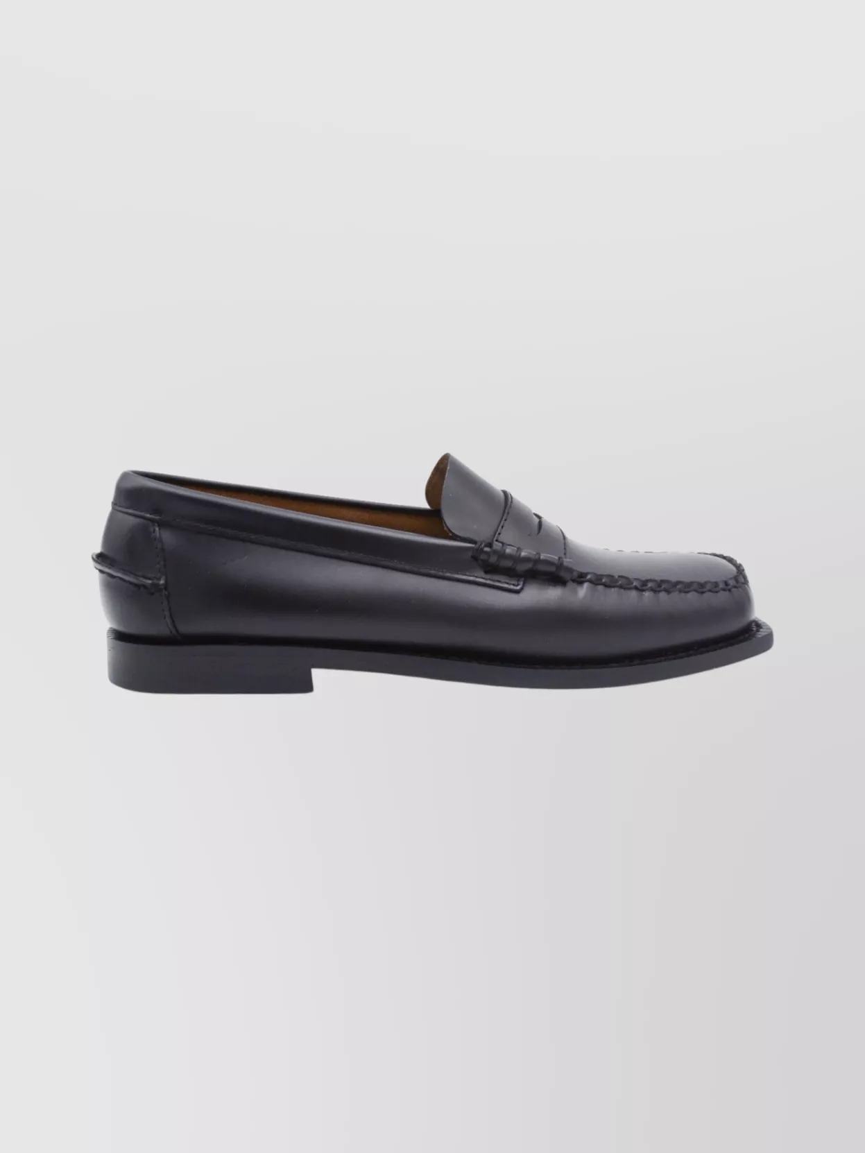 Sebago Moc Toe Penny Strap Slip-on Loafers In Black