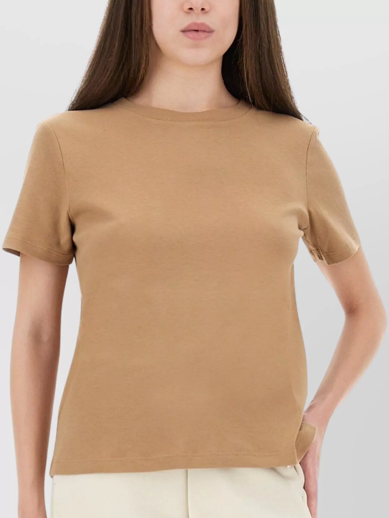 S Max Mara Crew Neck Short Sleeve Straight Hem T-Shirt