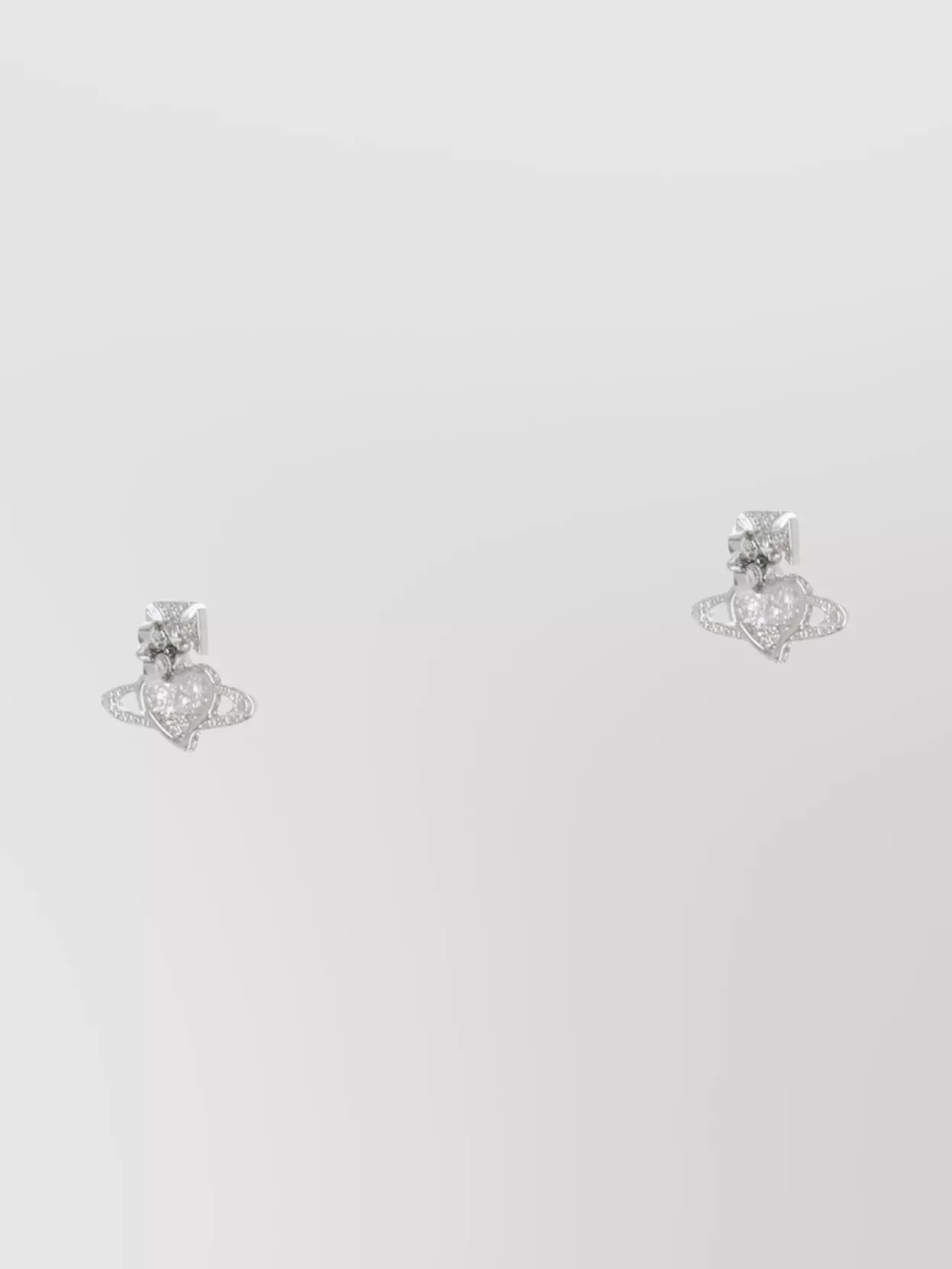 Vivienne Westwood Crystal Planet Brass Stud Earrings