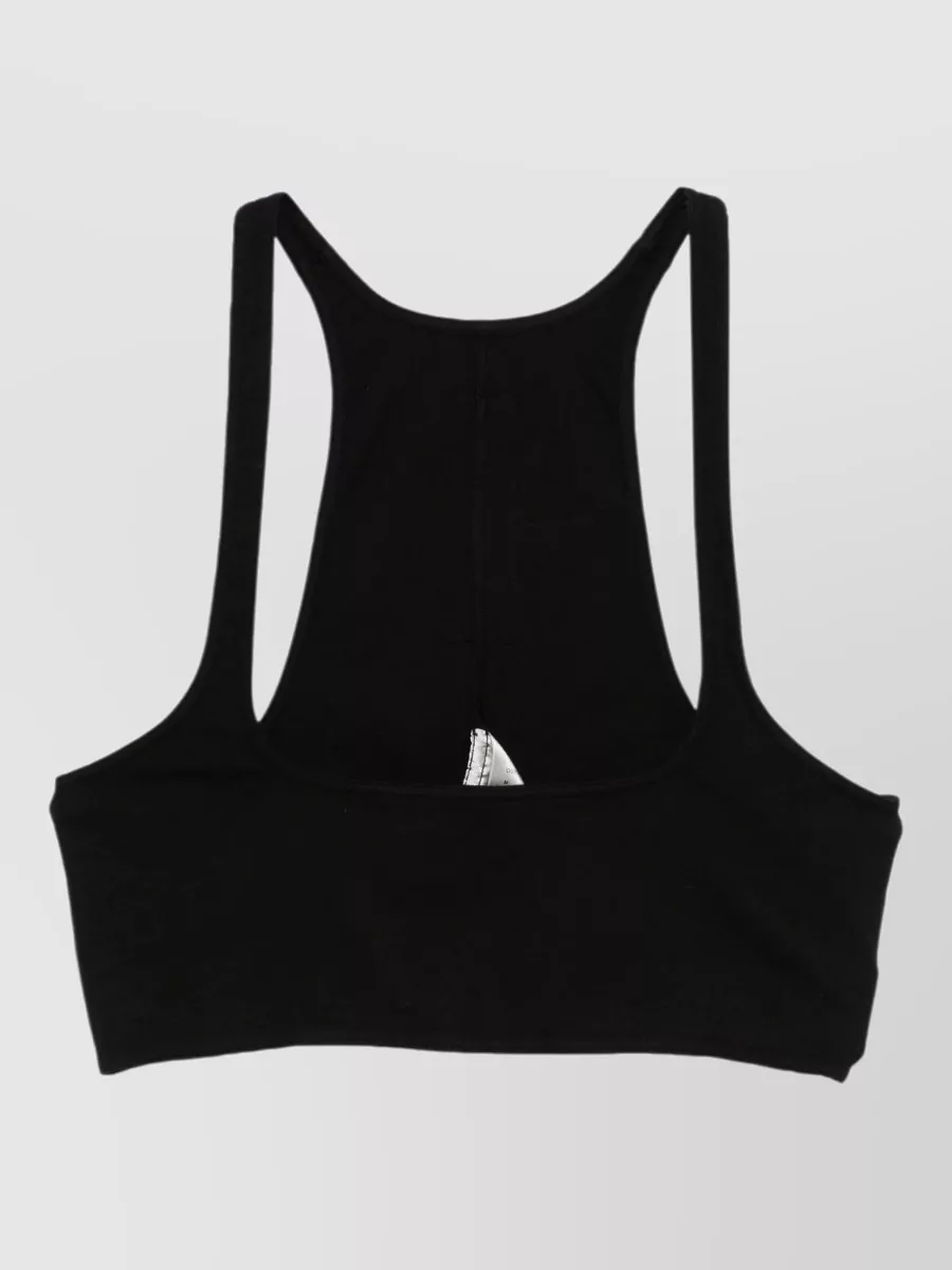 Rick Owens Drkshdw Racerback Cropped Stretch Sleeveless Scoop Neck Top