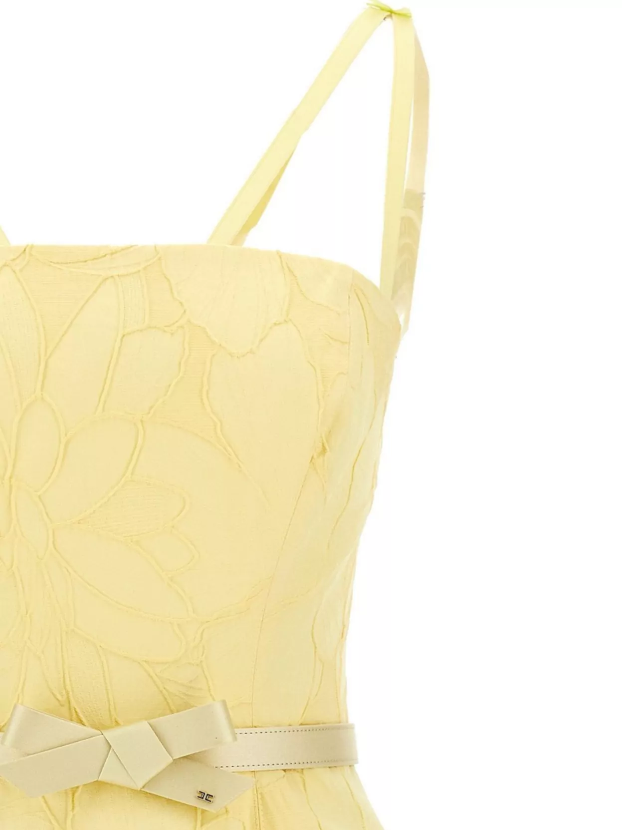 Elisabetta Franchi Embroidered 3D Waist Belt Dress