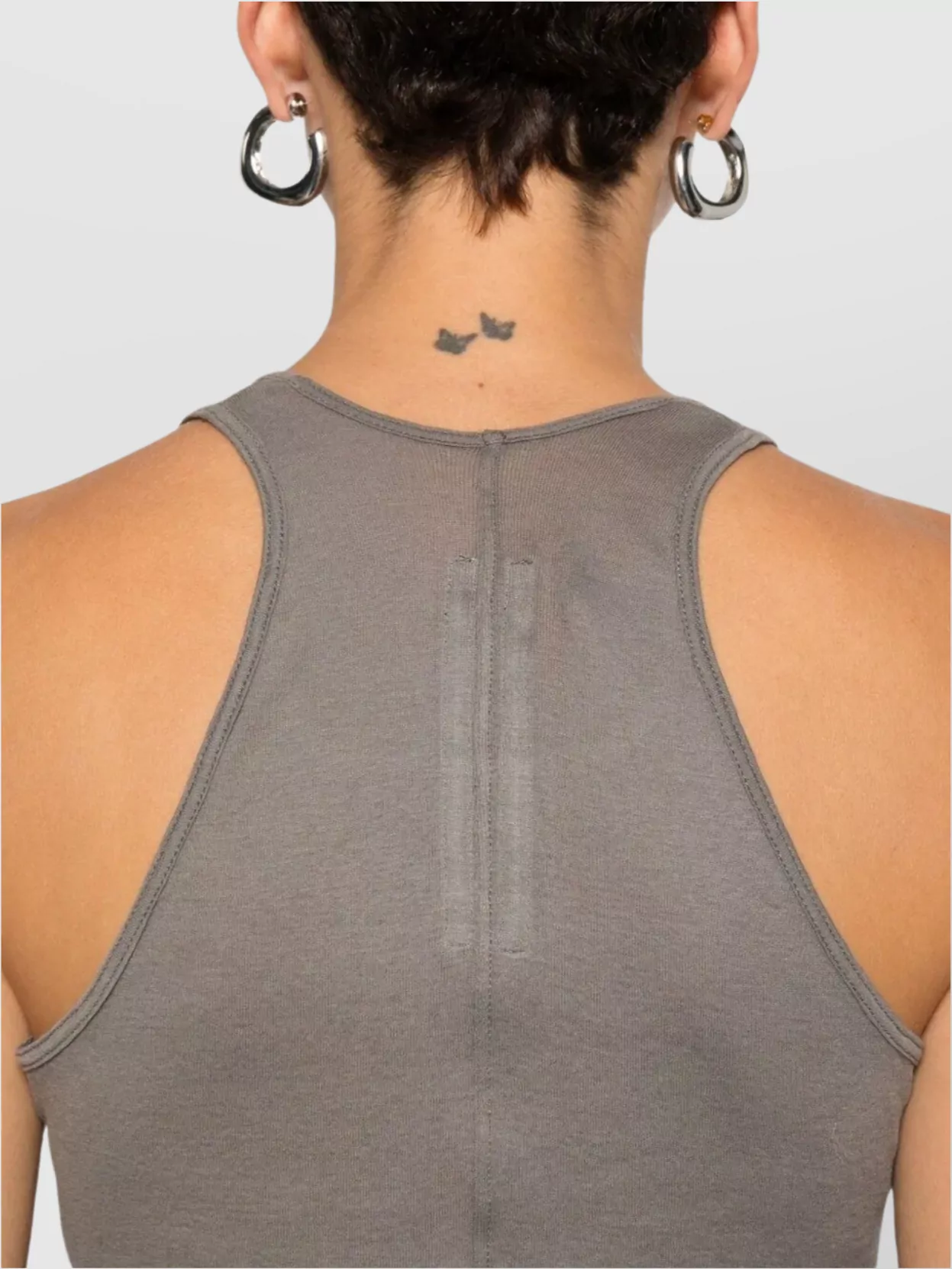 Rick Owens Curved Hem Sleeveless Racerback Tank