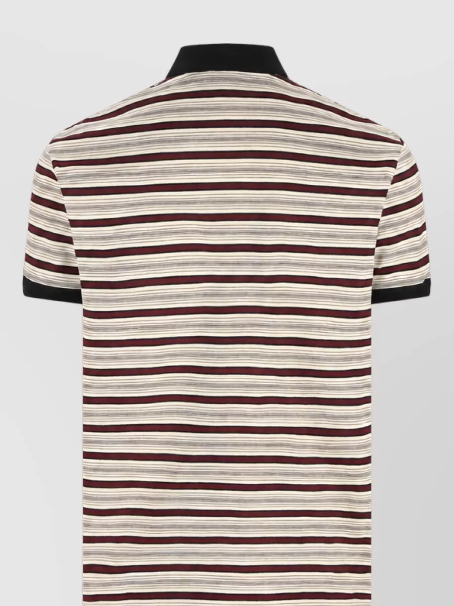 Prada Striped Cotton Polo Shirt