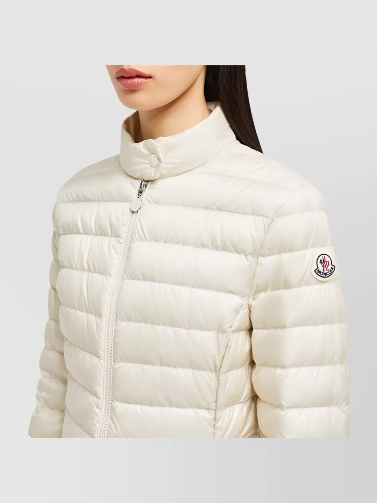 Moncler Short Quilted Down Jacket With High Neck