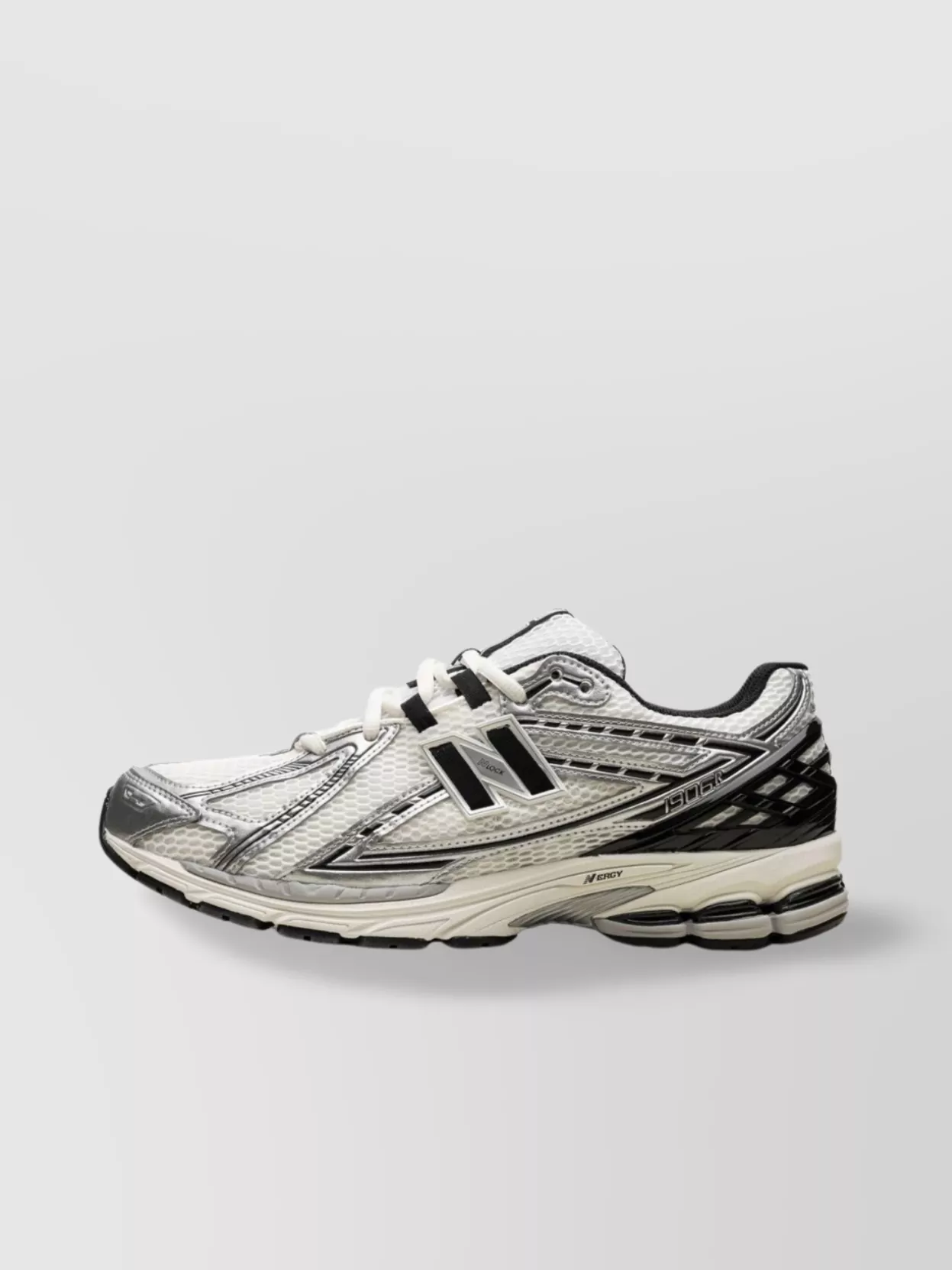 New Balance Mesh Sea Salt Sneakers With Leather Trim